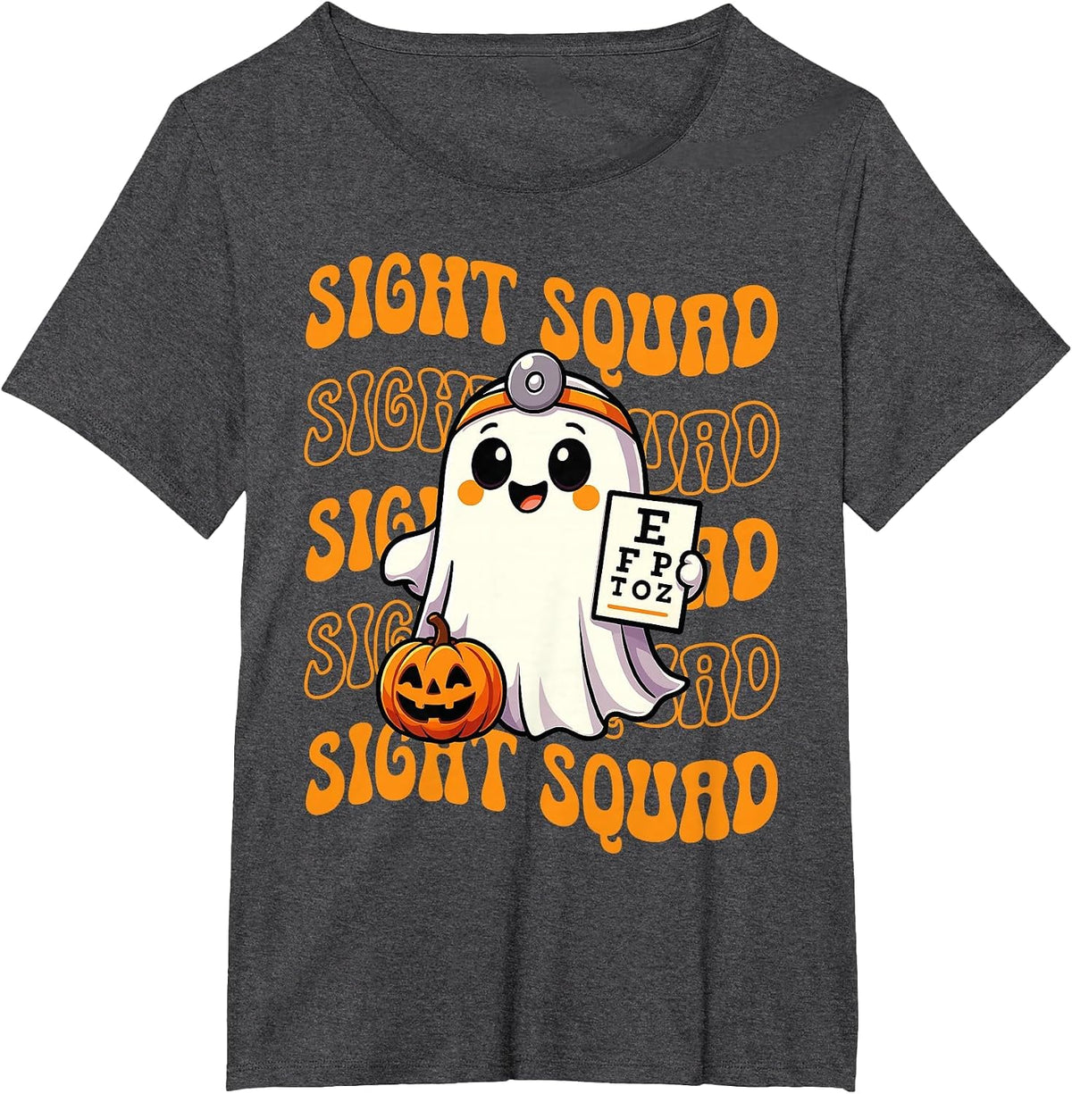 Sight Squad Optometry Halloween Ophthalmologist Eye Doctor T-Shirt - Dark Heather Grey