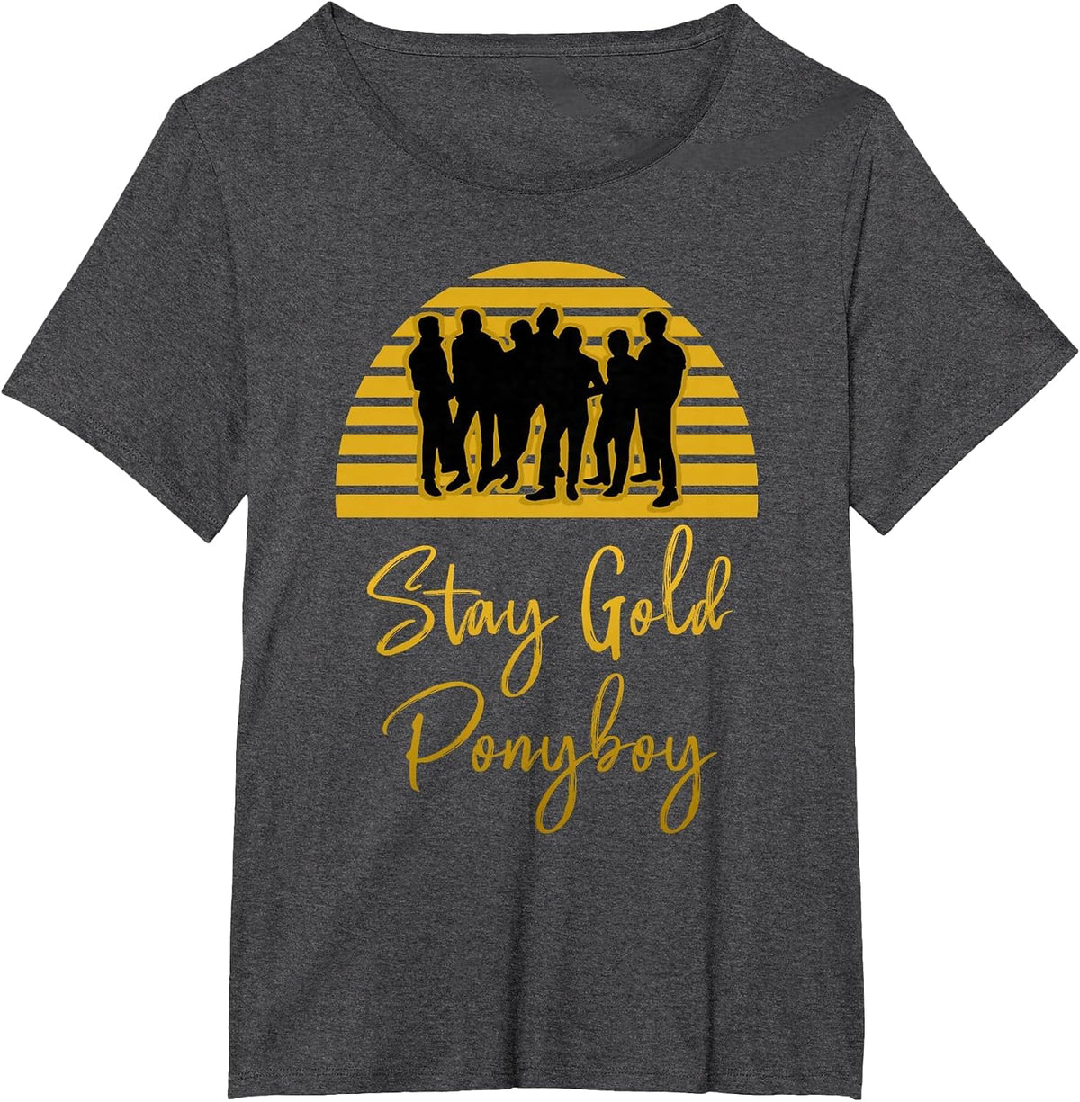 Stay Gold Ponyboy Vintage Classic 80s 70s T-Shirt - Dark Heather Grey