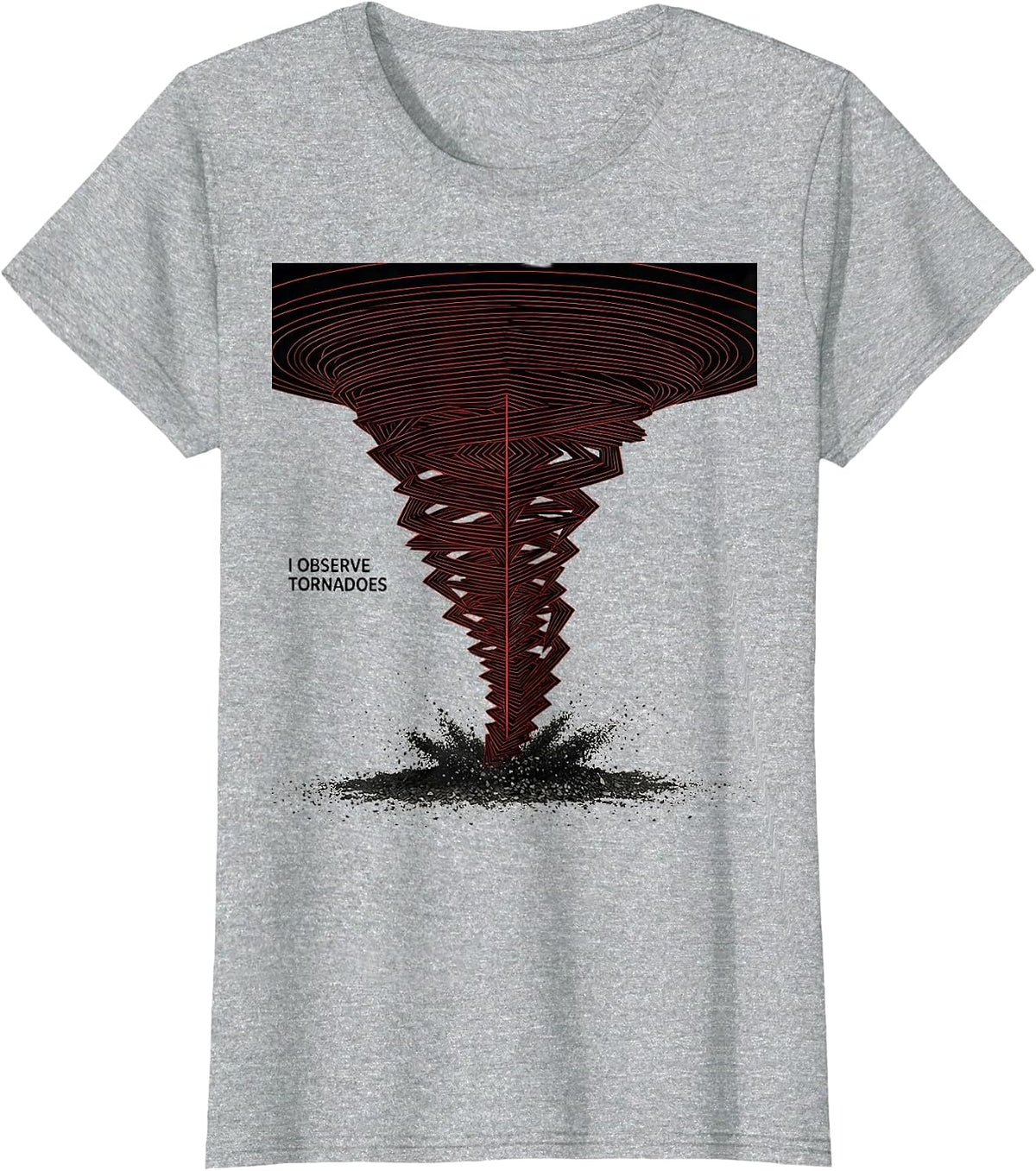 I Observe Tornadoes Swiss International Meteorology T-Shirt - Heather Grey