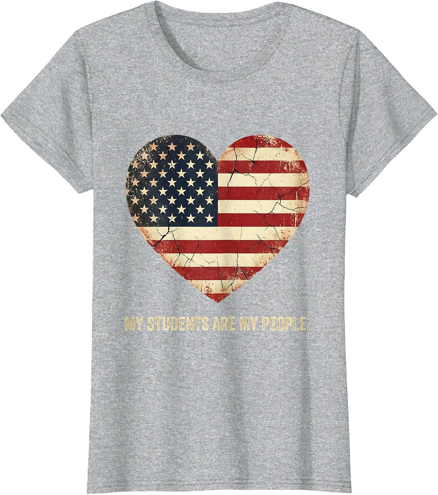 My Students Are My People Fifth Grade Teacher T-Shirt - Heather Grey