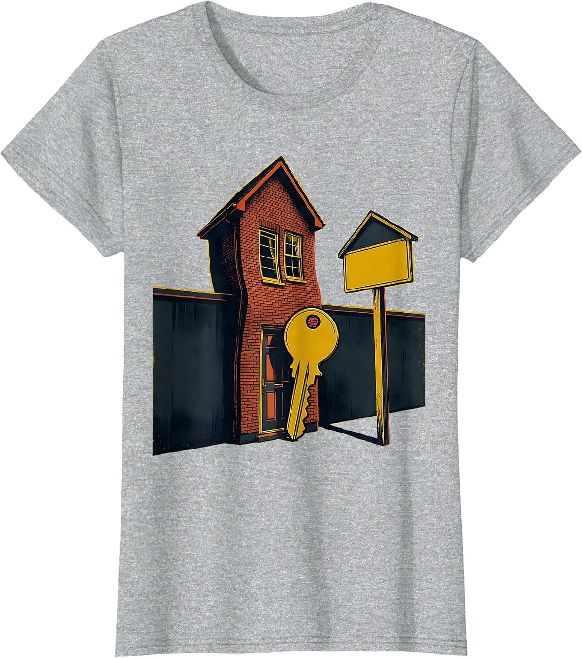 Too Small Key Realtor Humor Real Estate Agent Gift T-Shirt - Heather Grey