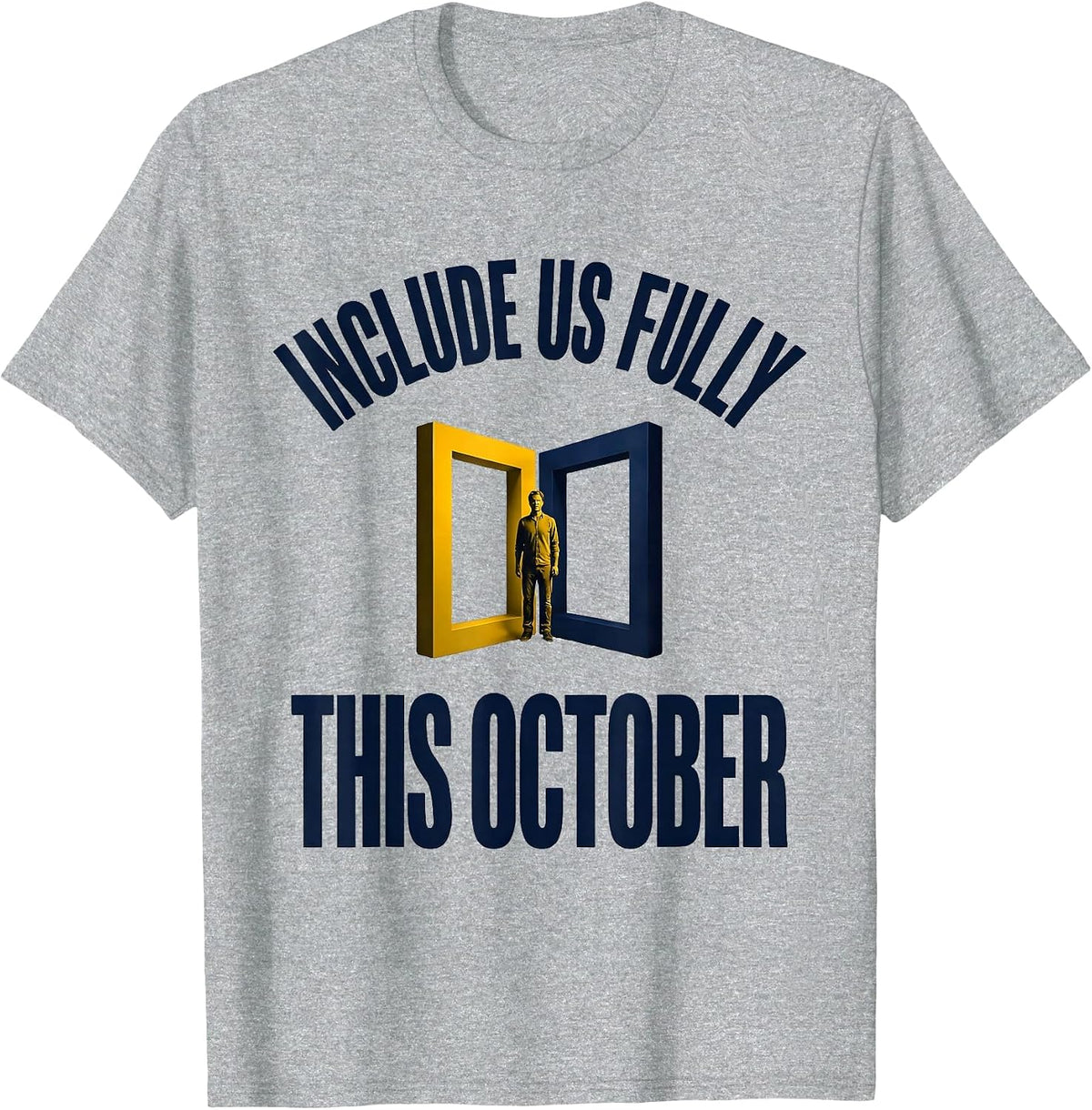 Men's Include Us Fully This October Down Syndrome Awareness T-Shirt - Heather Grey