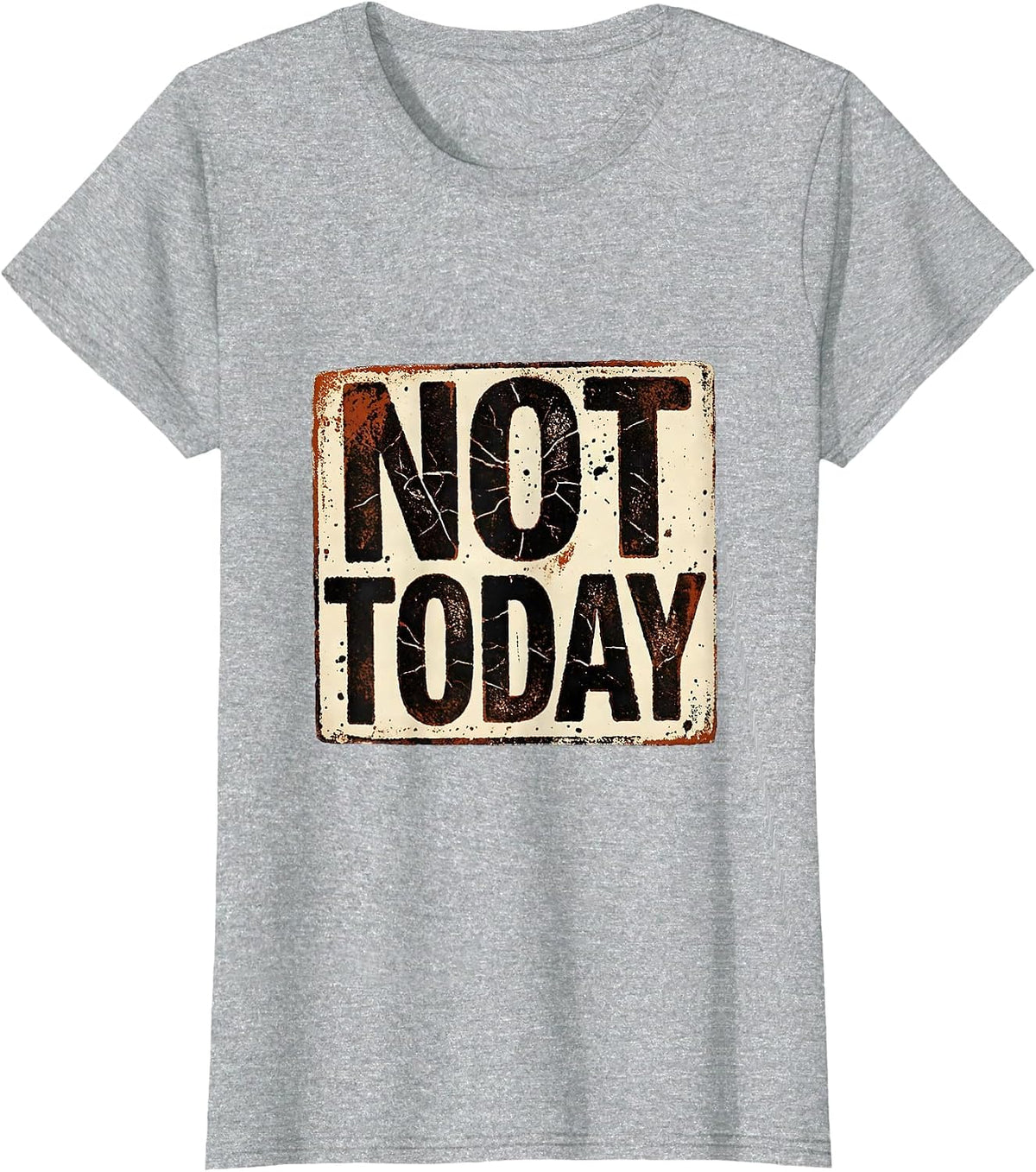Not Today Funny Sloth Lazy Humor T-Shirt - Heather Grey