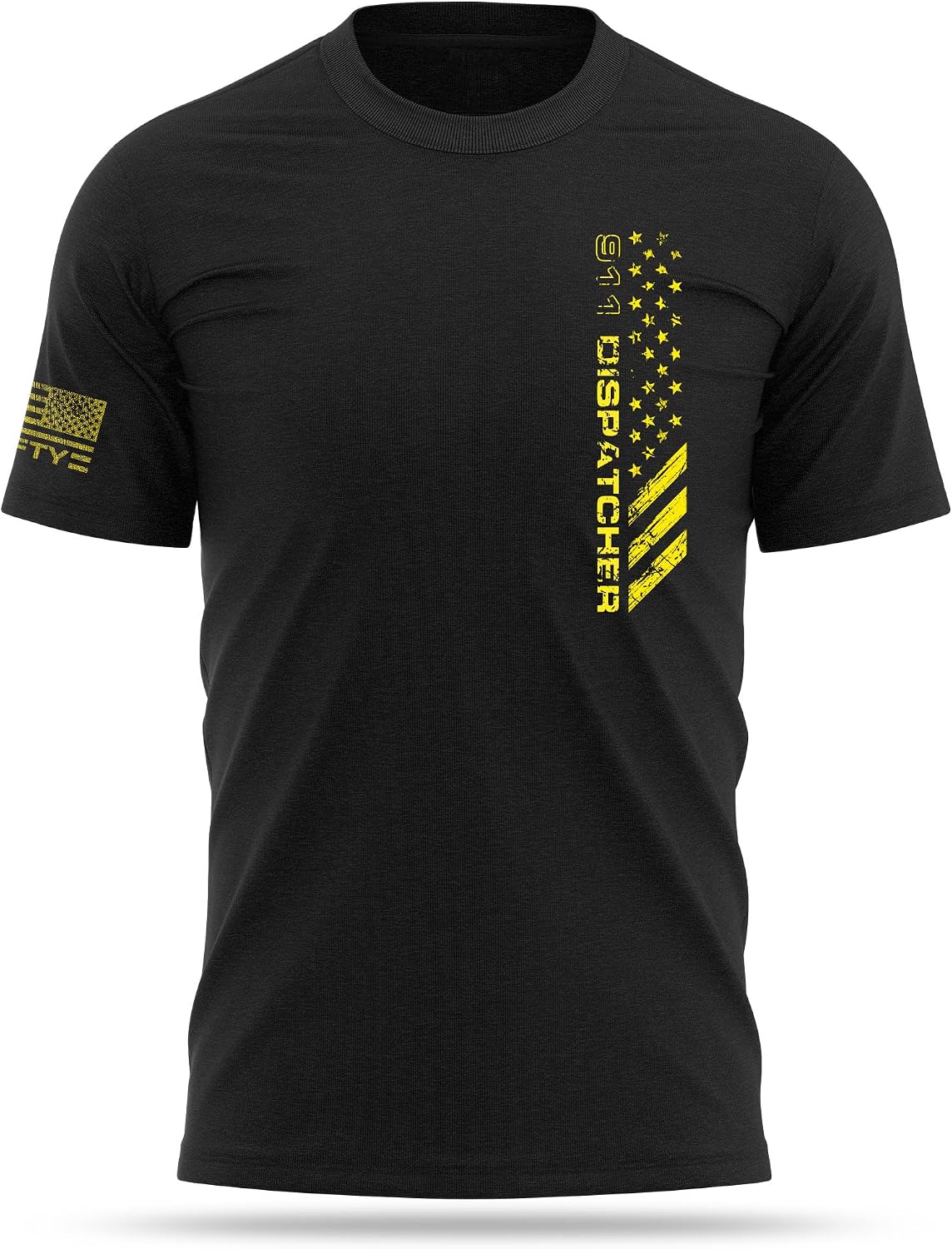 13Fifty Gold Line Cotton Blend Tee - Black