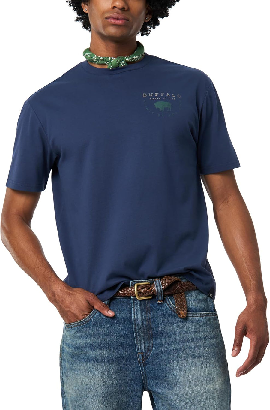 Buffalo David Bitton Men's Fashion Logo Tee, Whale Spirit, Large - As Pictured