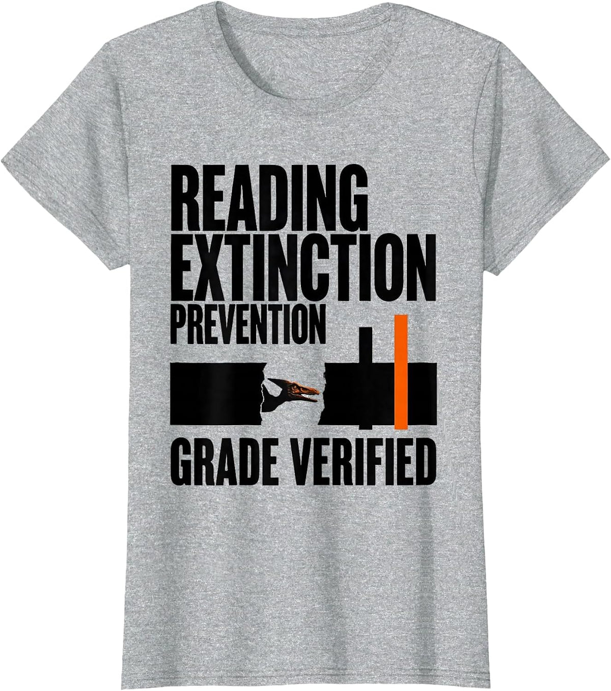 Reading Extinction Prevention Grade Verified Teacher T-Shirt - Heather Grey