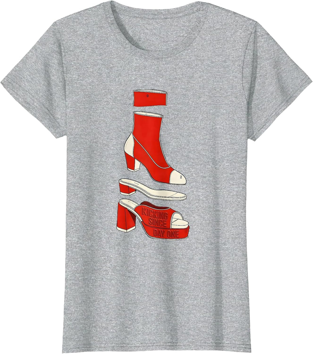 Showgirl Kicking Since Day One Stage Design T-Shirt - Heather Grey