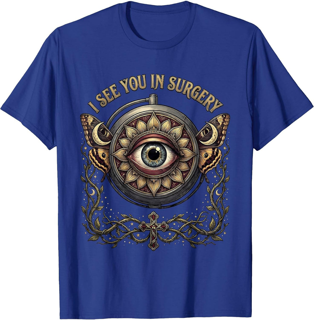 Halloween Nurse I See You In Surgery Design T-Shirt - Royal Blue