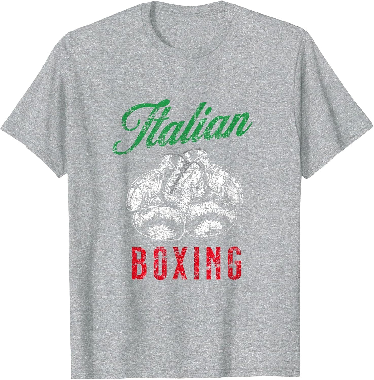 Italian Boxing - Funny Boxing T-Shirt - Heather Grey