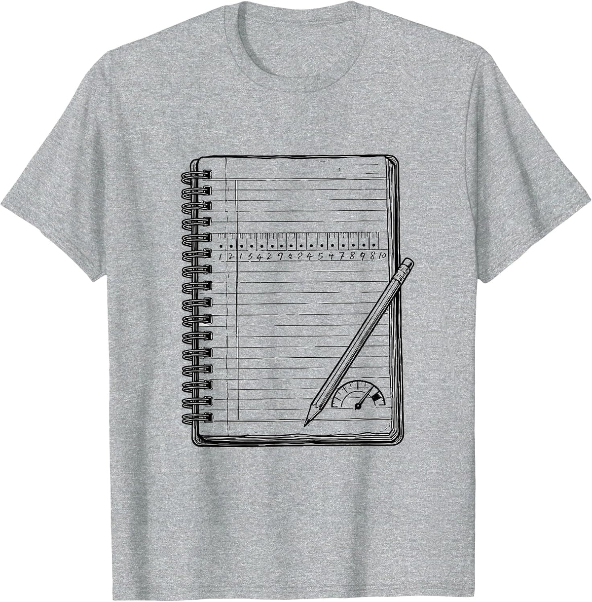 Men's Spiral Logbook Page Ham Radio Operator Hobbyist Humor T-Shirt - Heather Grey