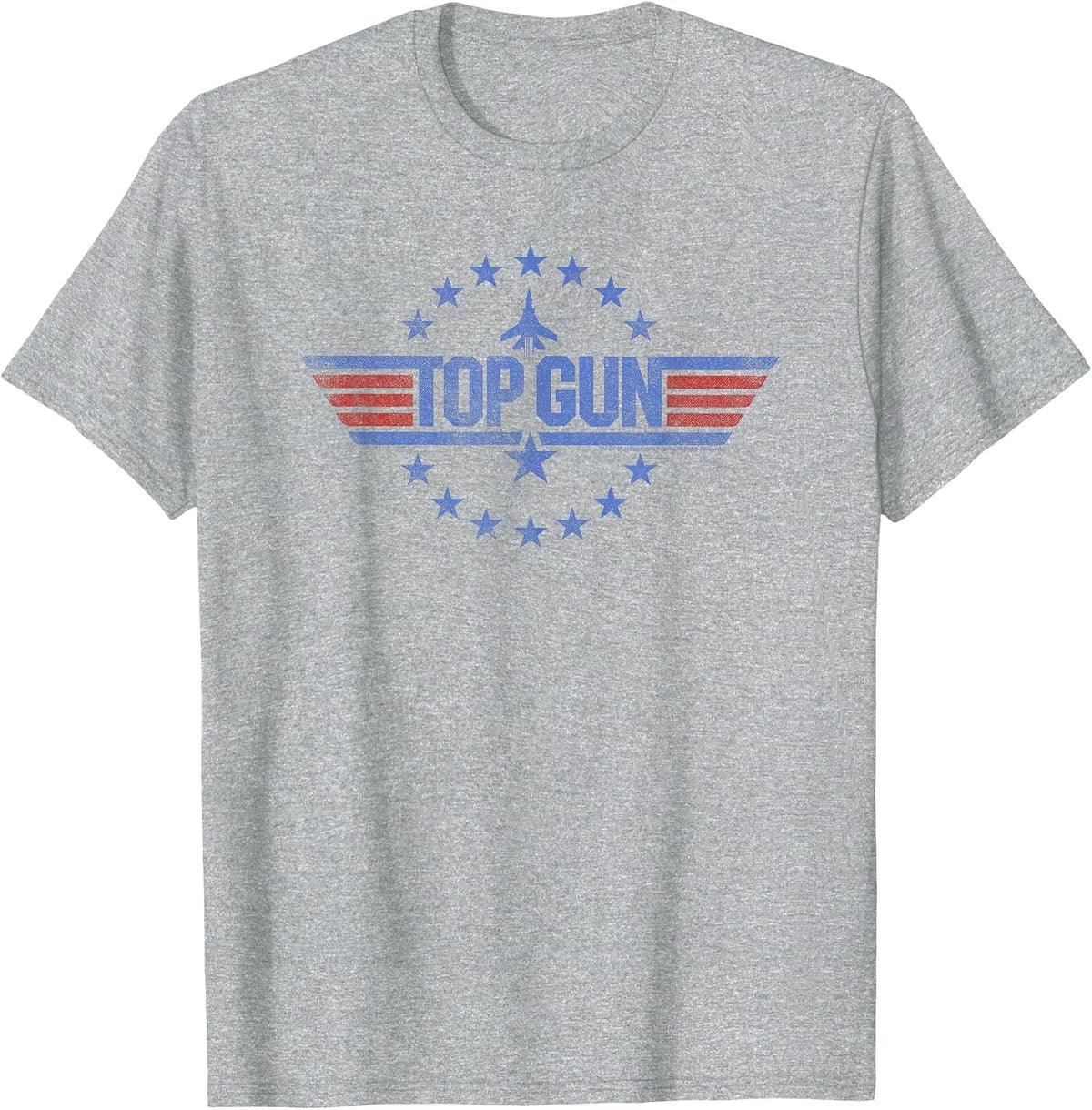 Top Gun Classic Stars Circle Logo T-Shirt - Heather Grey