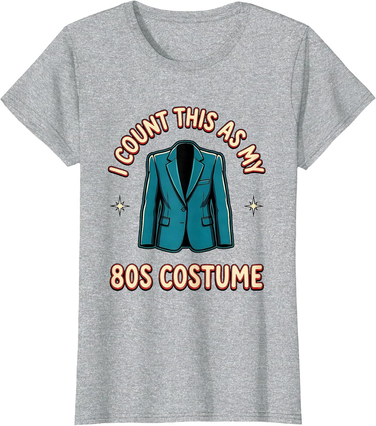 I Count This As My 80s Costume Funny Retro Party Outfit T-Shirt - Heather Grey