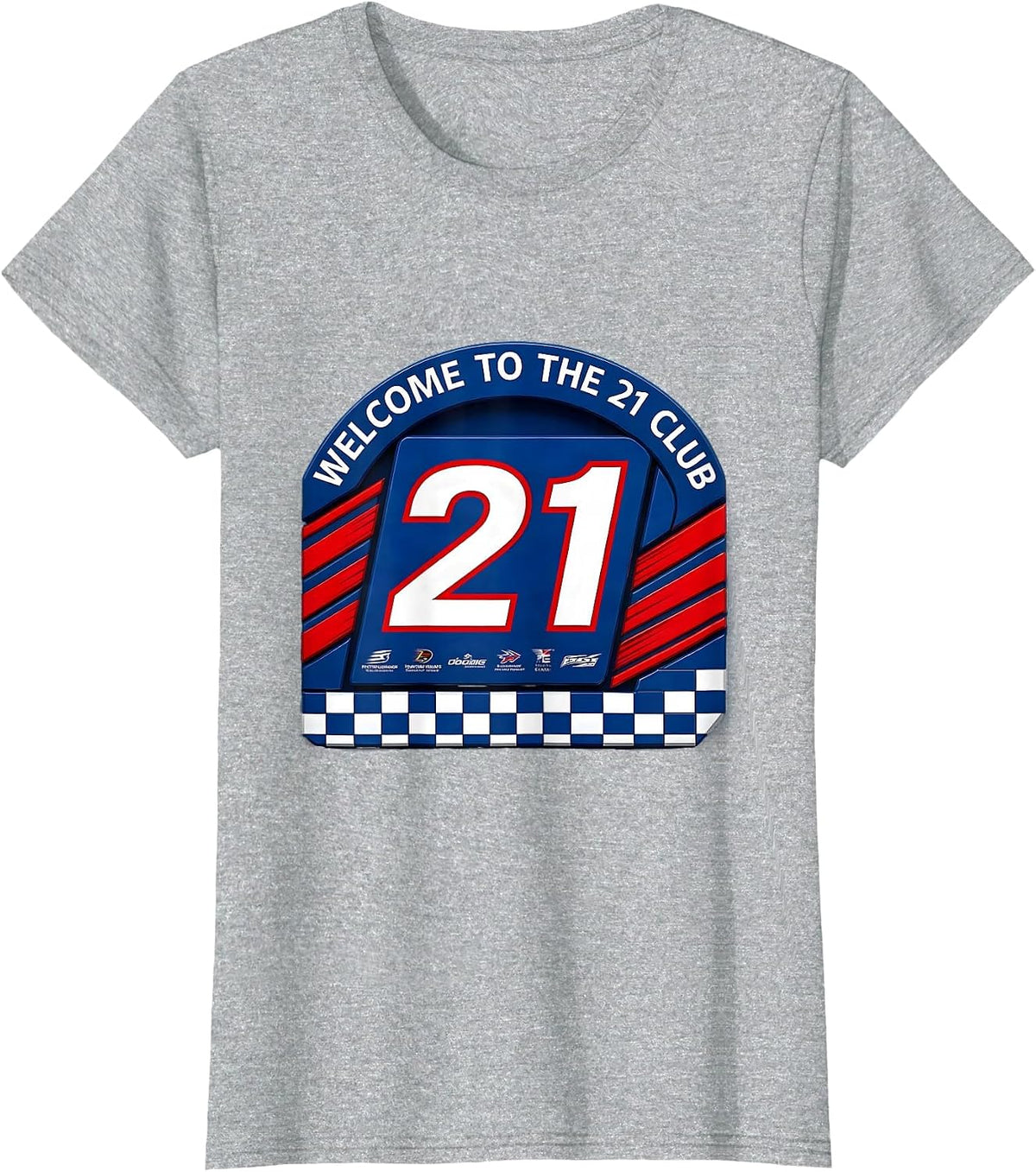 Women's Welcome to the 21 Club 21st Birthday Design T-Shirt - Heather Grey