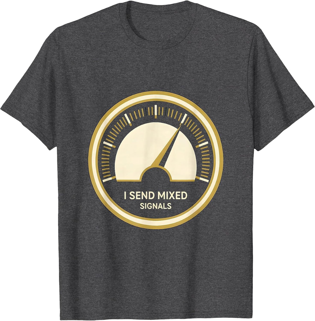Men's I Send Mixed Signals Funny Ham Radio Operator Humor T-Shirt - Dark Heather Grey