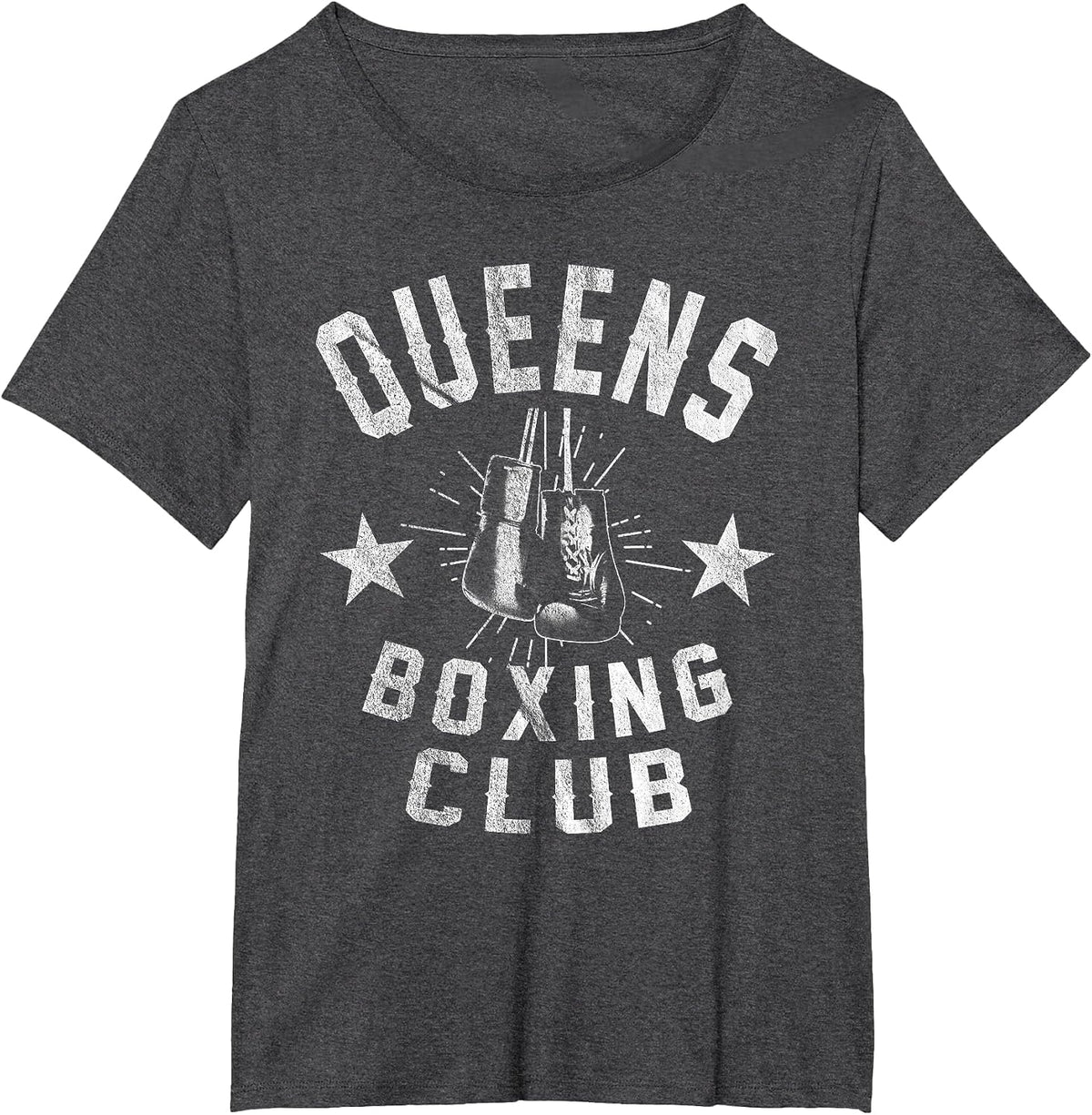 Queens Boxing Club - Vintage Distressed Boxer T-Shirt T-Shirt - Dark Heather Grey