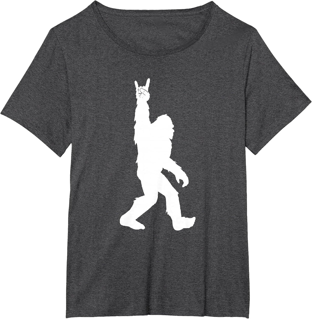 Funny Bigfoot Rock and Roll Tshirt for Sasquatch Believers T-Shirt - Dark Heather Grey