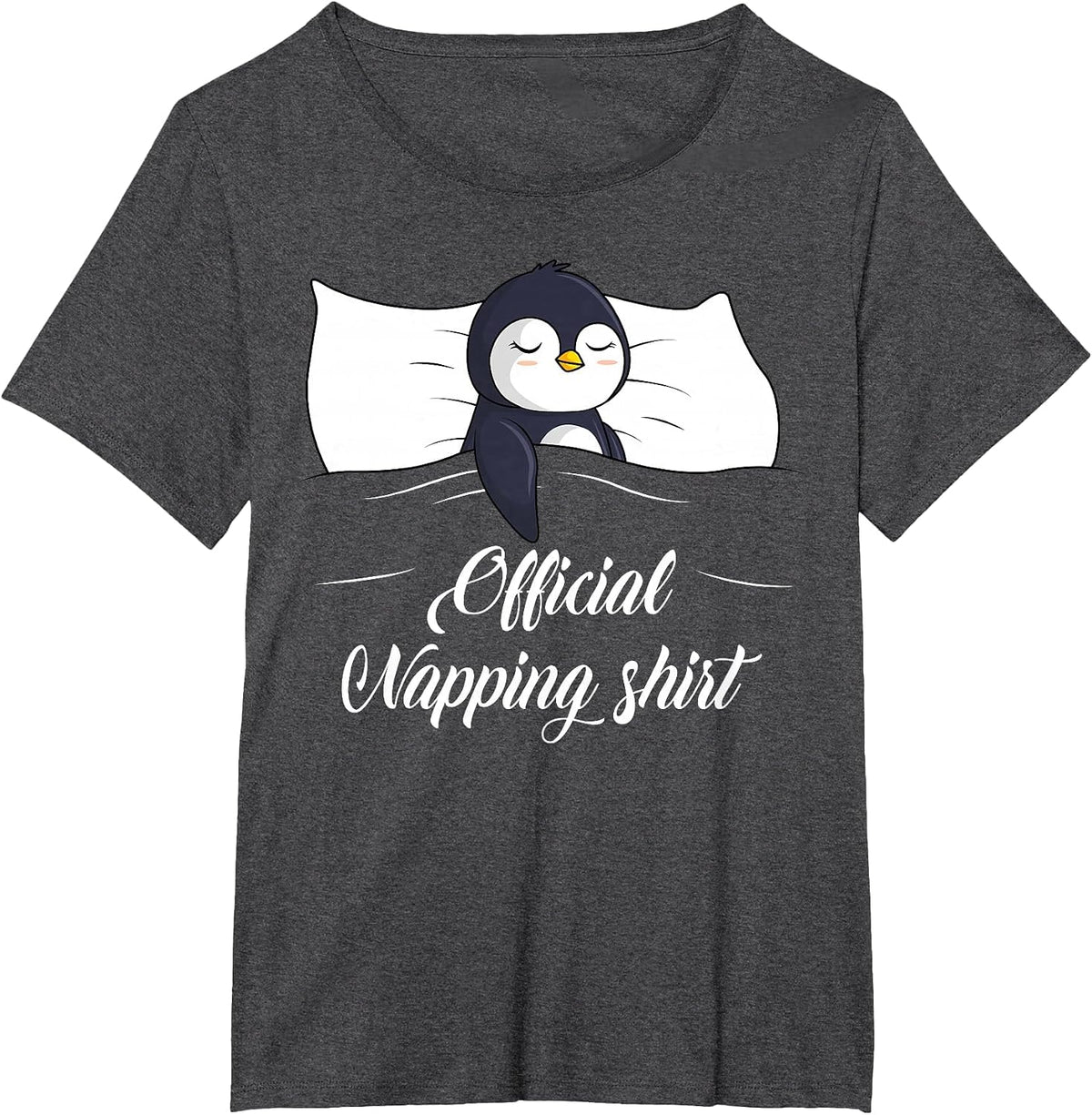 Official Nap Sleeping Penguin Pyjamas for Penguin Lovers T-Shirt - Dark Heather Grey