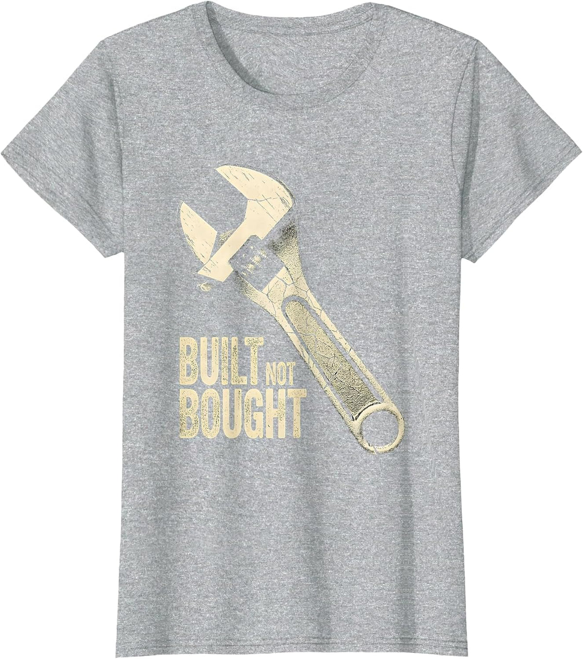 Built Not Bought Mechanic Pride Design T-Shirt - Heather Grey