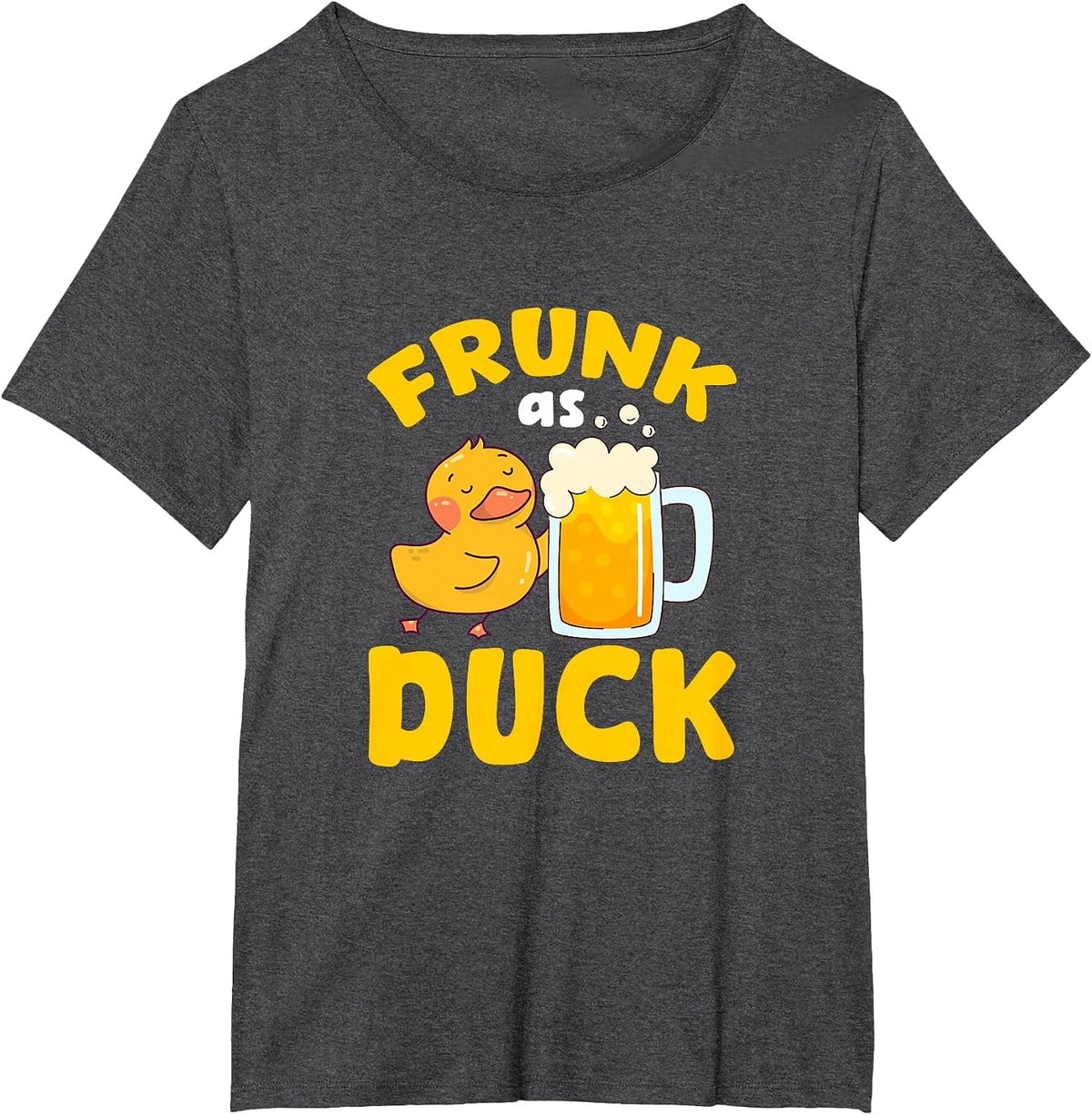 Frunk As Duck Beer Duckling Drinking Party T-Shirt - Dark Heather Grey