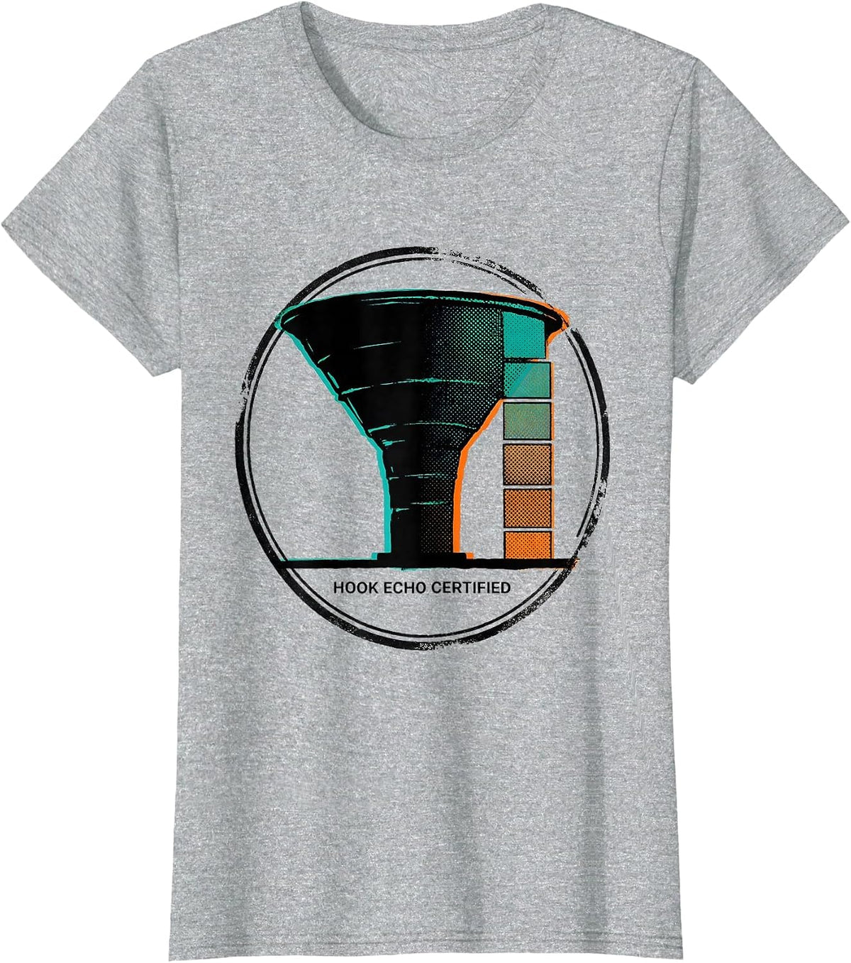 Hook Echo Certified Storm Chaser Tornado Enthusiast Humor T-Shirt - Heather Grey