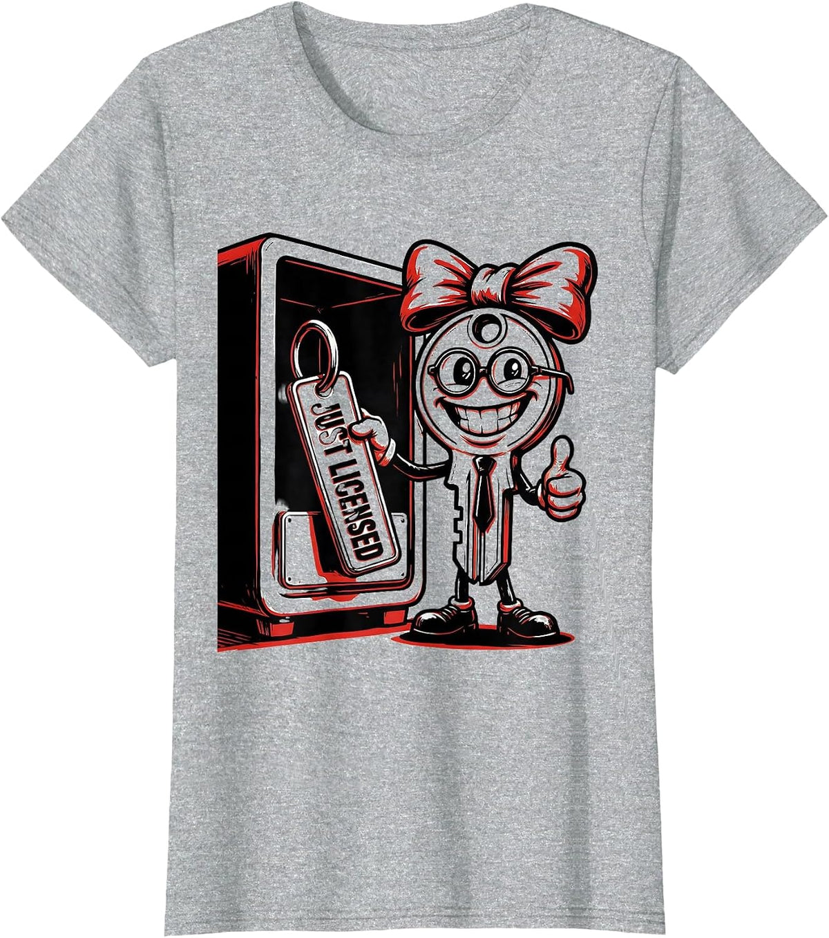 Women's Just Licensed Funny Realtor Real Estate Agent Career Humor T-Shirt - Heather Grey