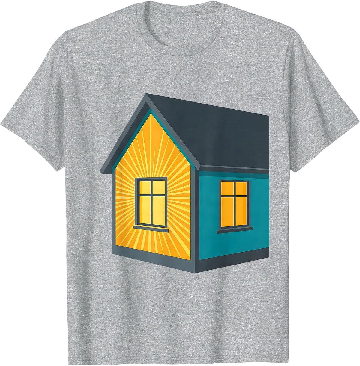 Men's House Window Realtor Real Estate Agent Humor T-Shirt - Heather Grey
