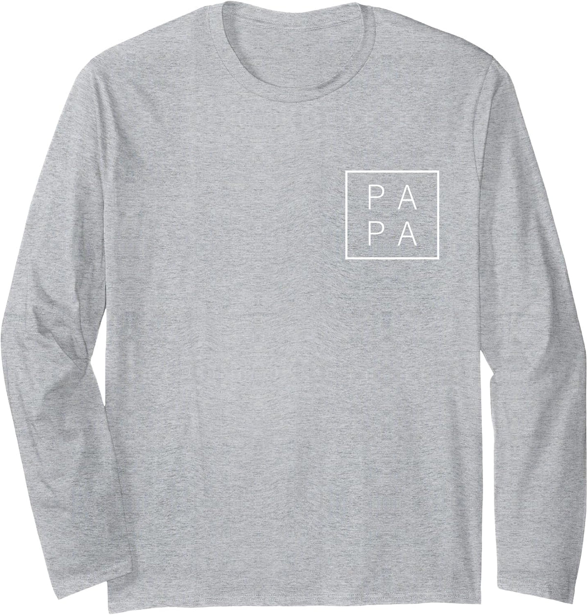 Pa Pa Cool Funny Fathers Day Design for Men Dad Papa Long Sleeve T-Shirt - Adult Unisex Heather Grey