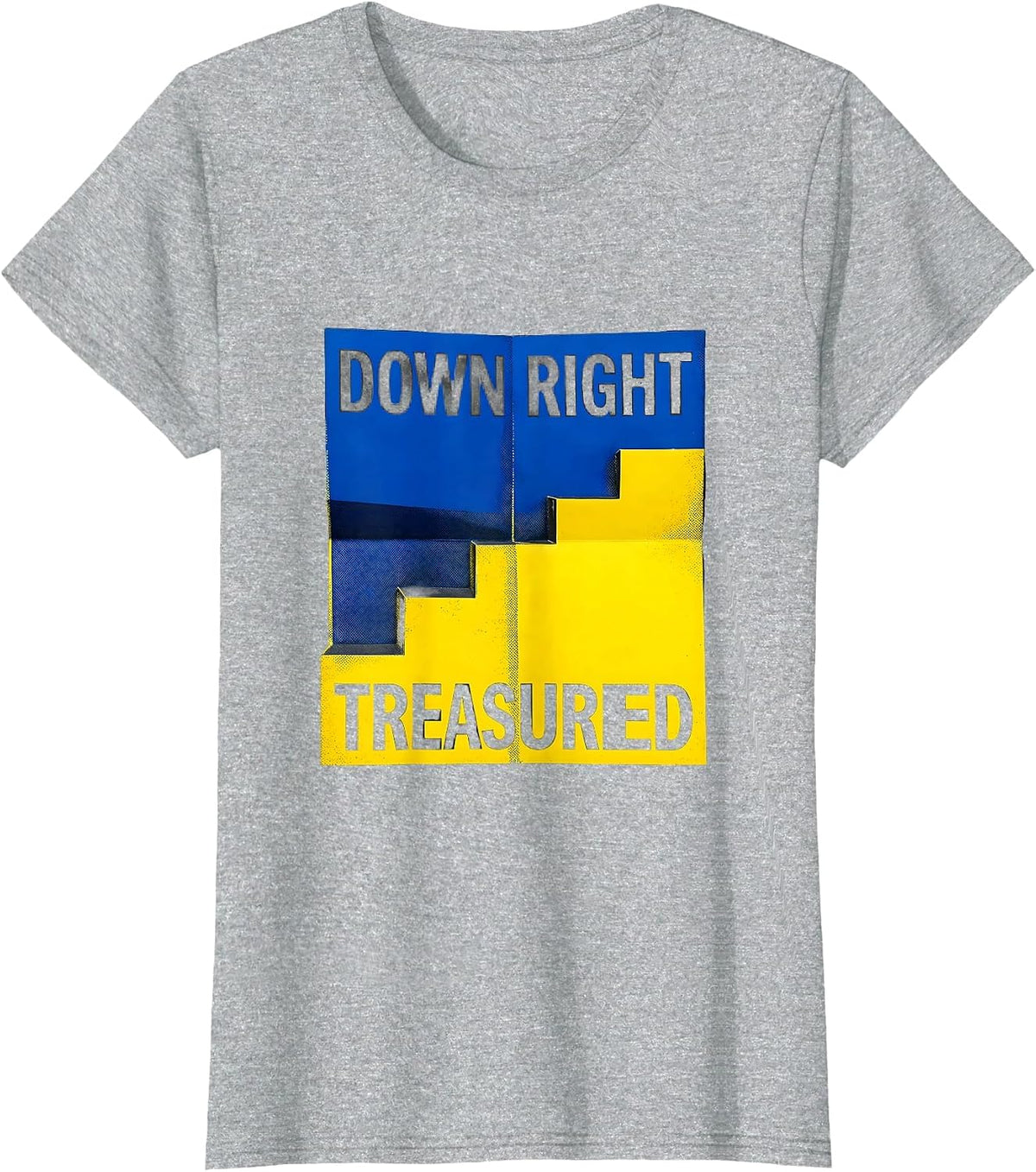 Down Right Treasured Heartfelt Down Syndrome Family Support T-Shirt - Heather Grey