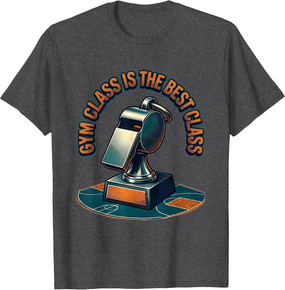 Men's Gym Class Is The Best Class Funny PE Teacher Back To School T-Shirt - Dark Heather Grey