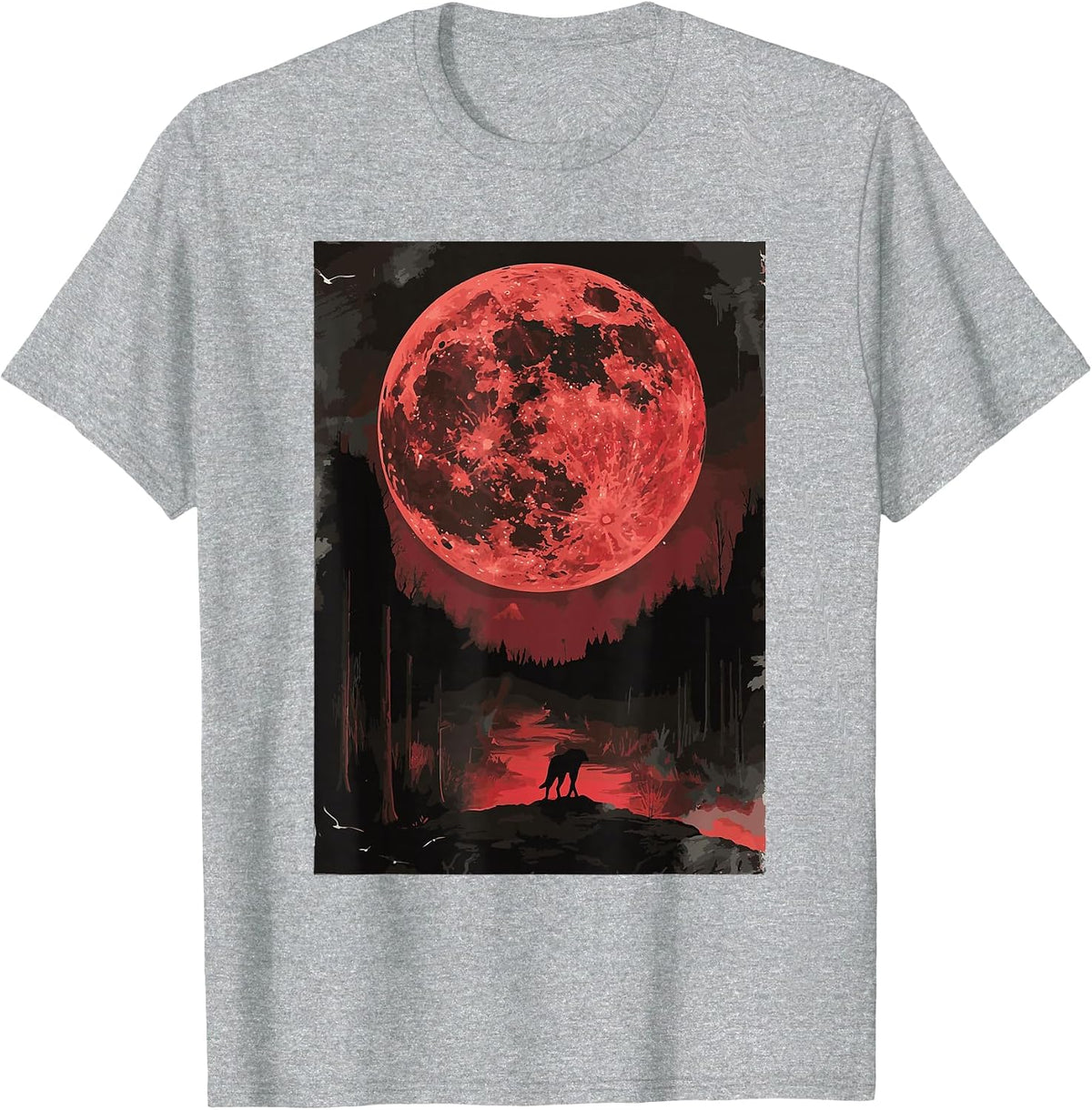 The Blood Moon T-Shirt - Heather Grey