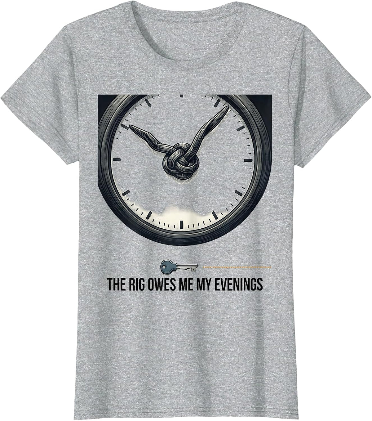 The Rig Owes Me My Evenings Funny Ham Radio Operator T-Shirt - Heather Grey