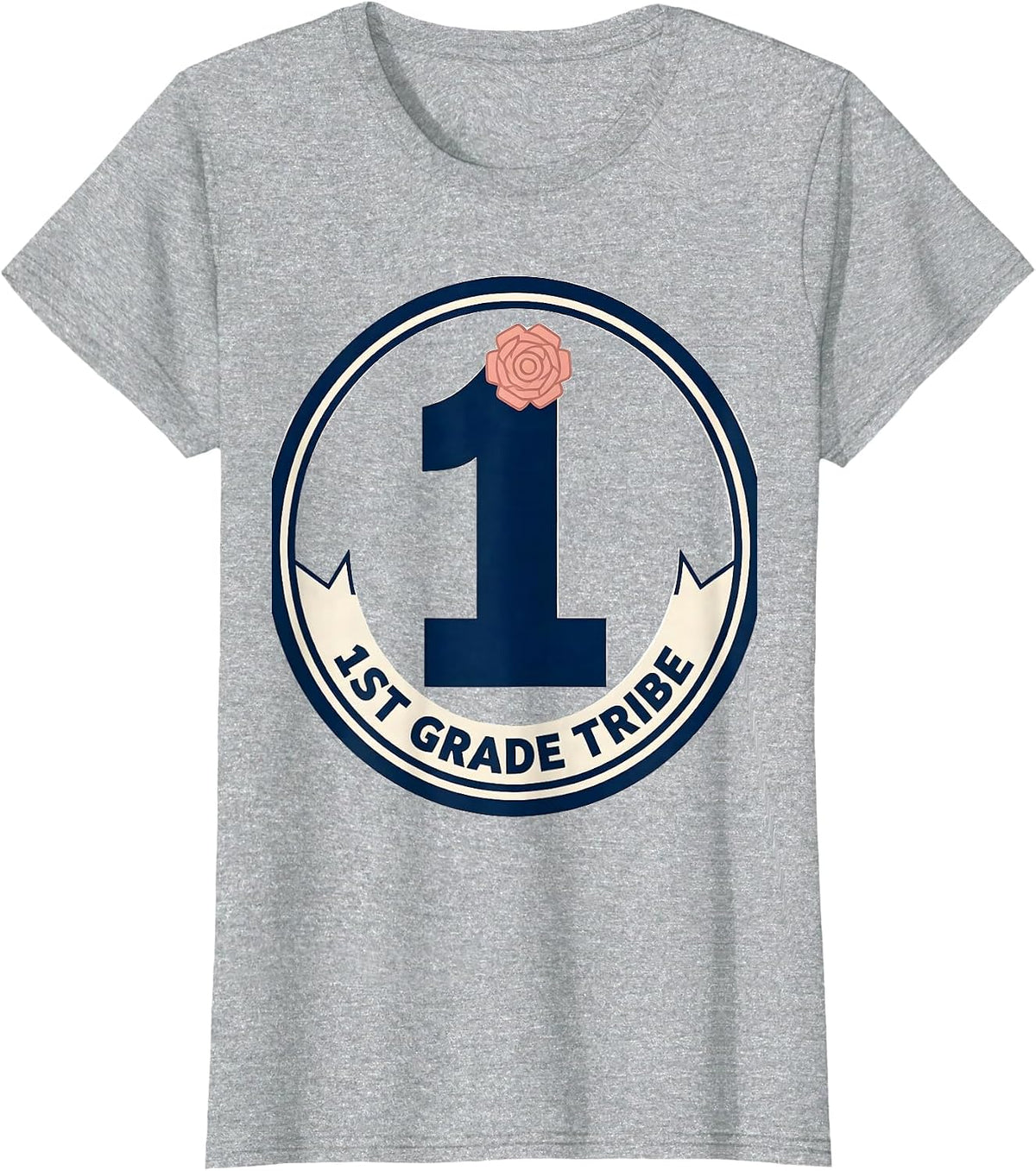 Women's 1st Grade Tribe Cute Coquette Back To School First Day T-Shirt - Heather Grey