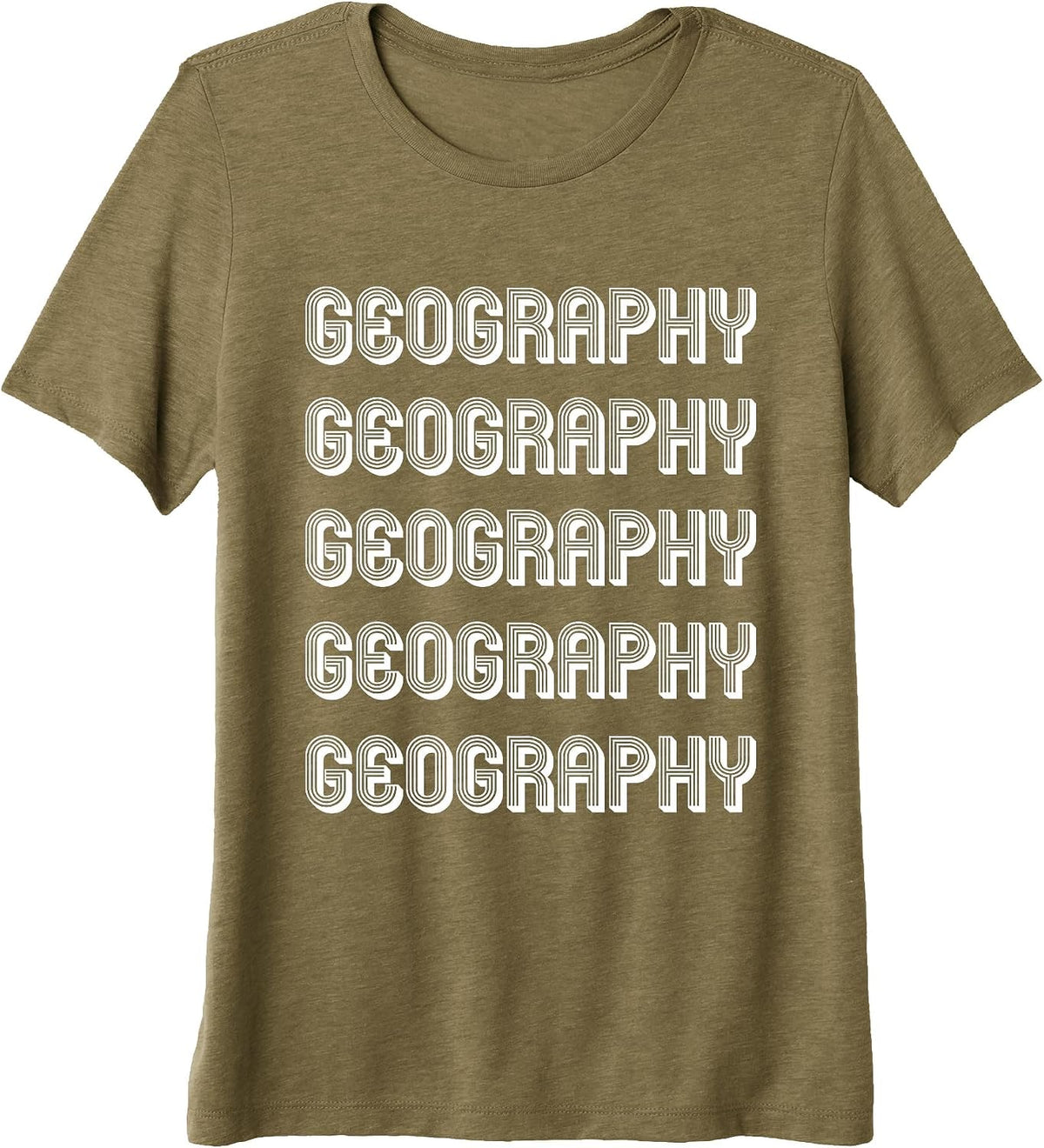 Geography Lover Premium Tri-Blend T-Shirt - Olive Green