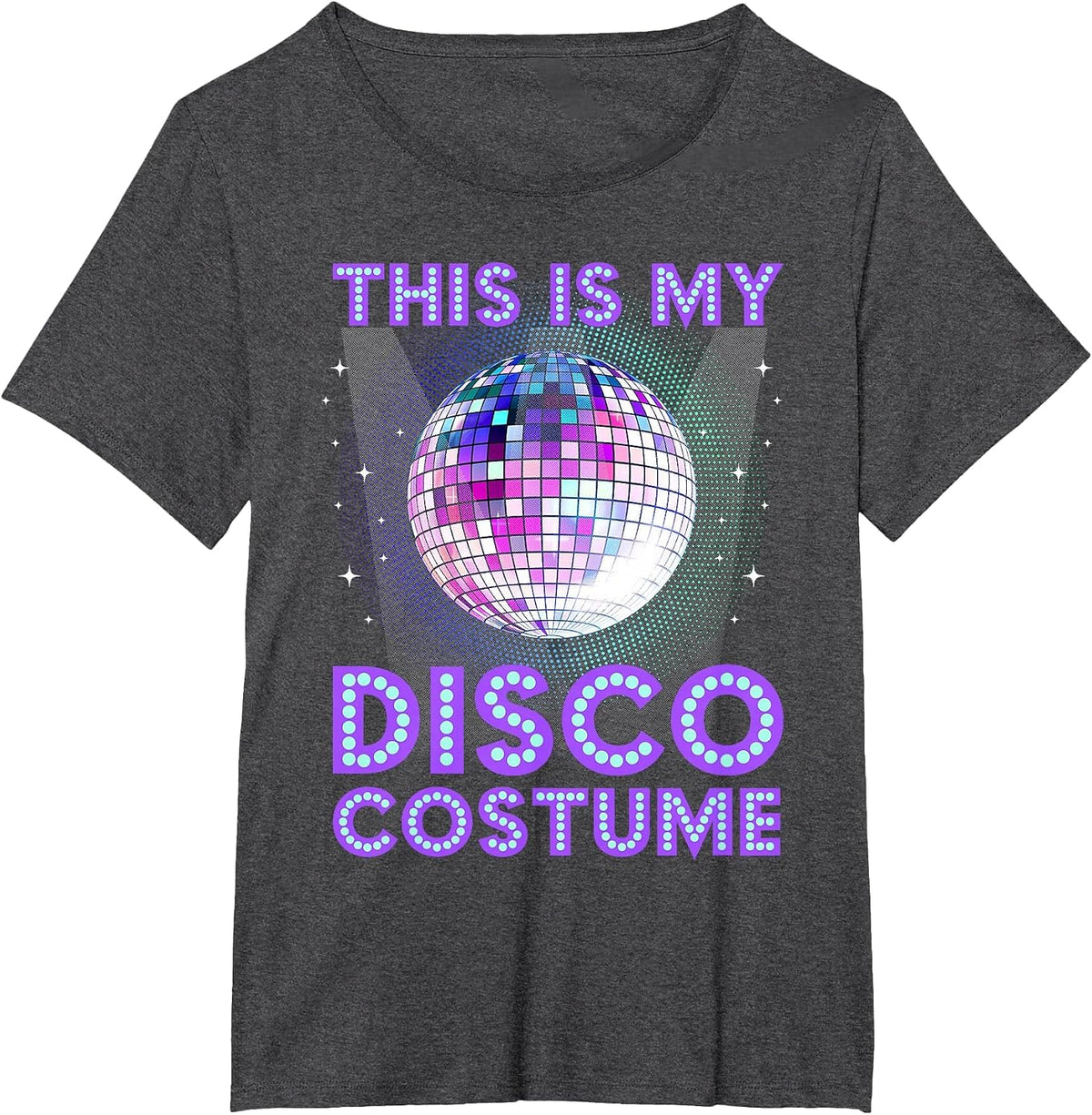 80s Disco Art for Men Women 70s Ball Costume Disco Dance T-Shirt - Dark Heather Grey
