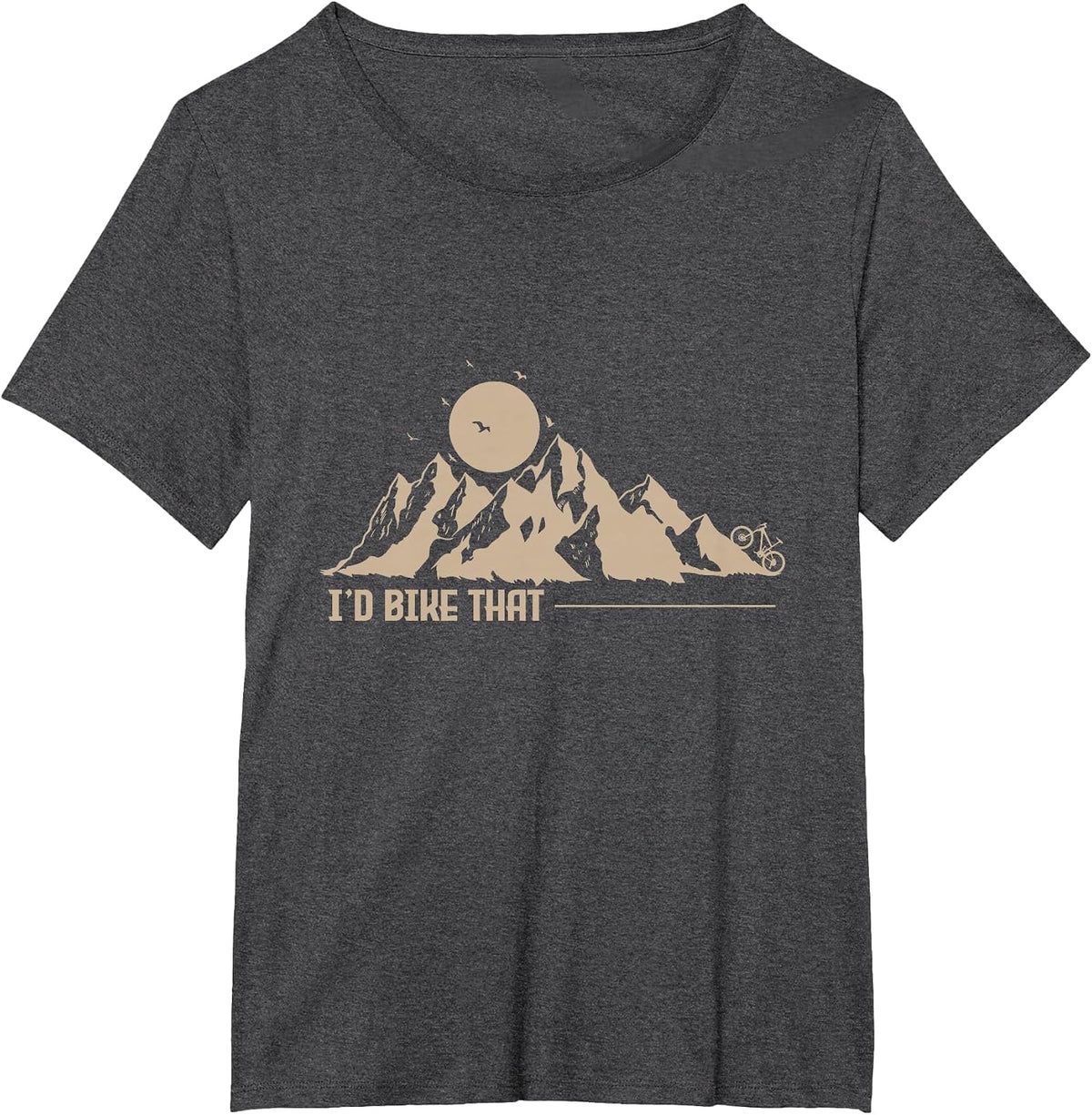I'd Bike that Cycling T-Shirt - Dark Heather Grey
