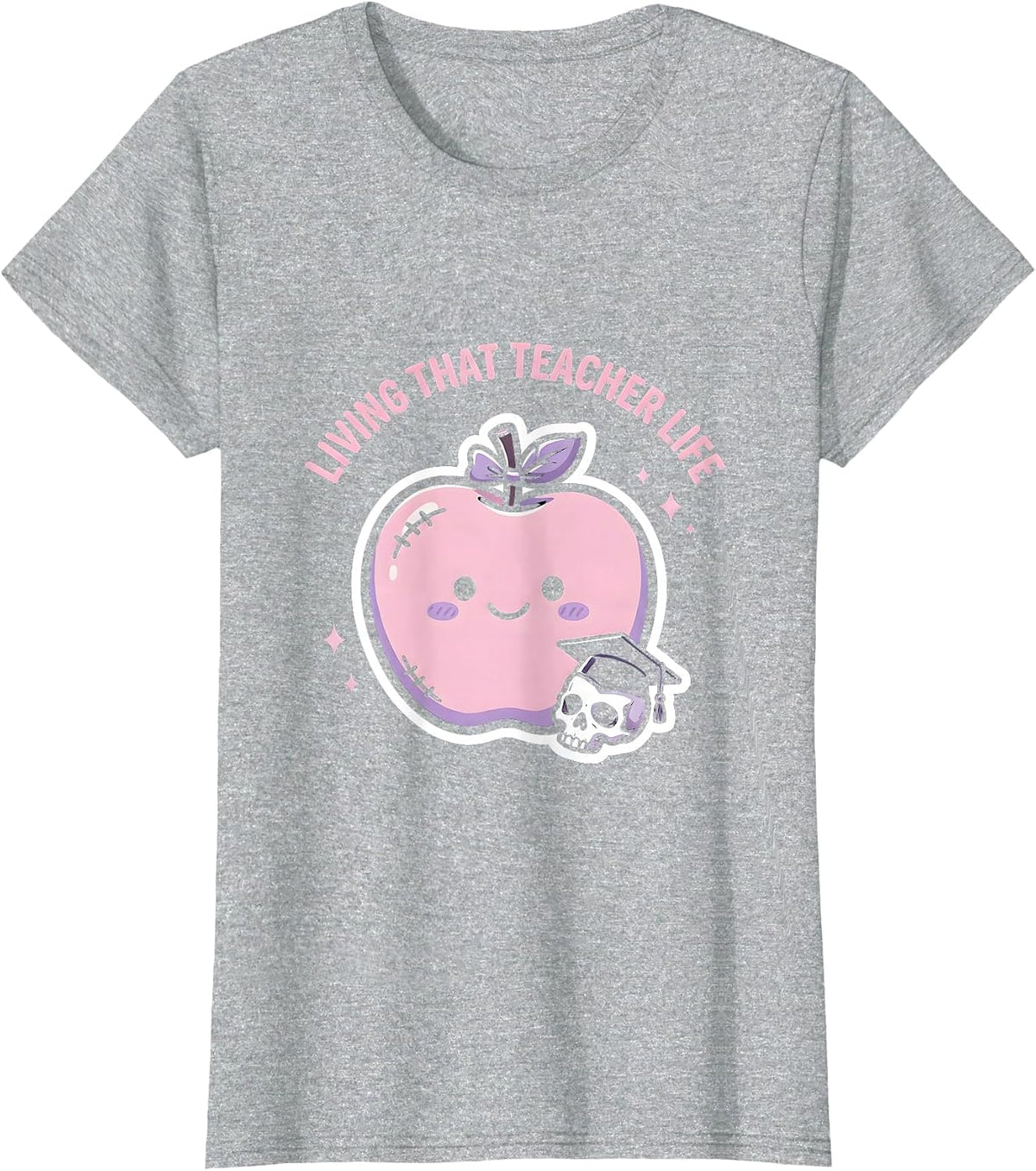 Women's Living That 4th Grade Teacher Life Design T-Shirt - Heather Grey