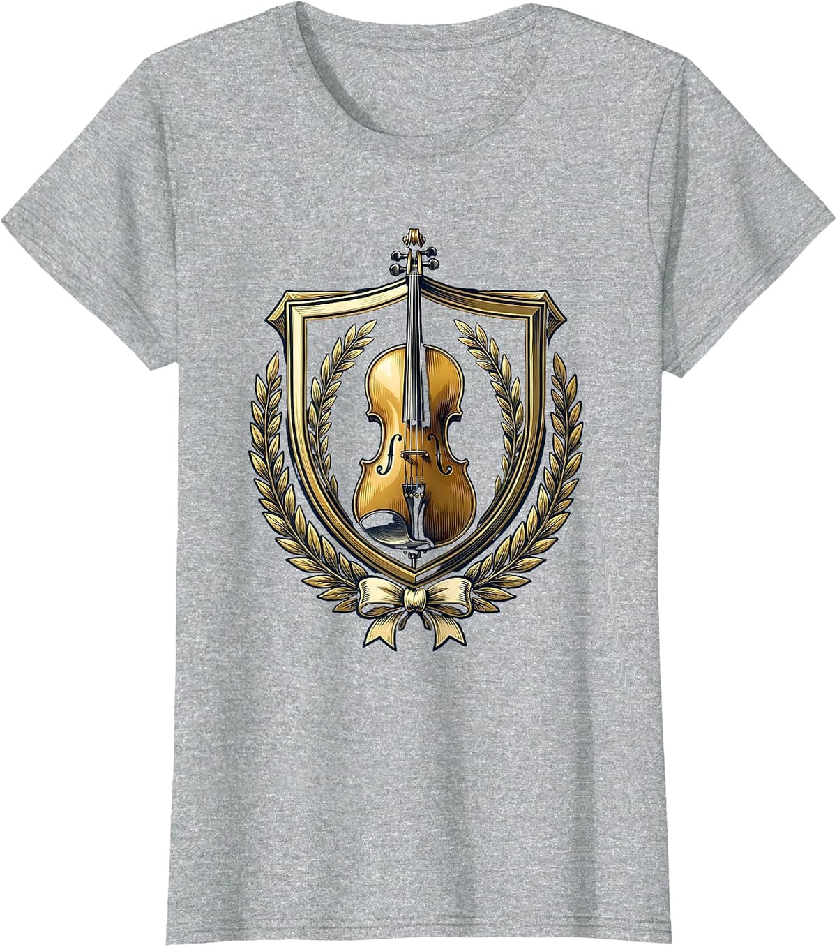 Cello Spotlight Music Teacher Illustration T-Shirt - Heather Grey