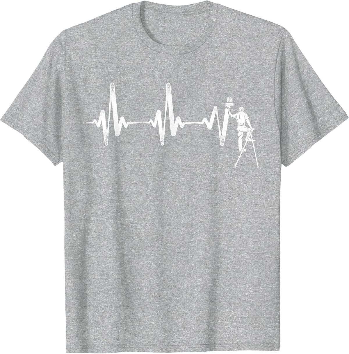 House Painter Decorator Heartbeat T-Shirt - Heather Grey