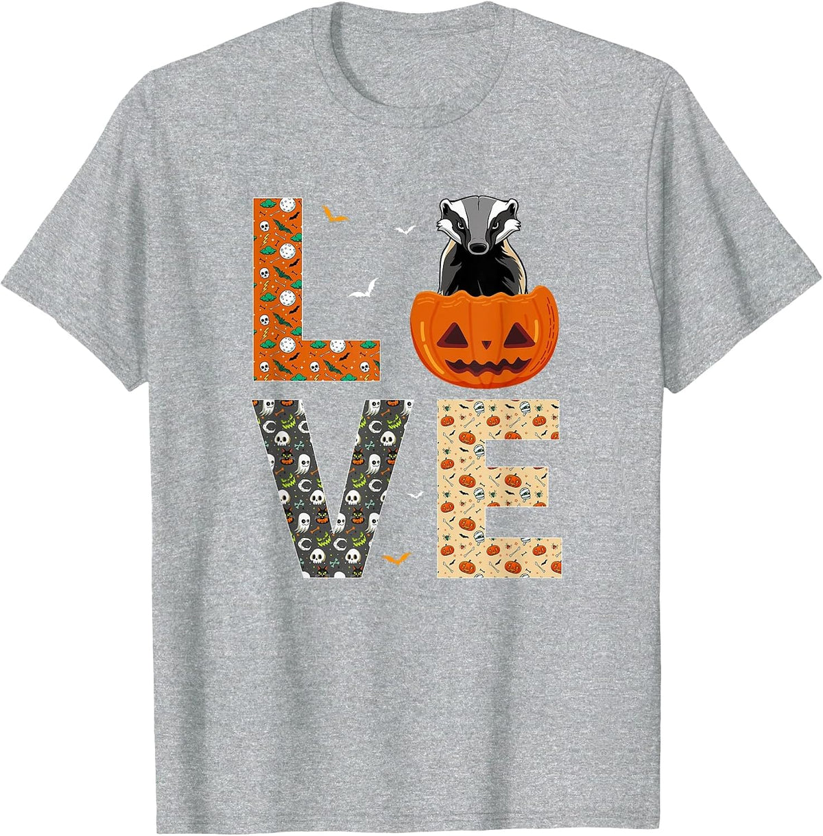 Honey Badger Lovers Boys Girls Kids Funny Halloween Costume T-Shirt - Heather Grey