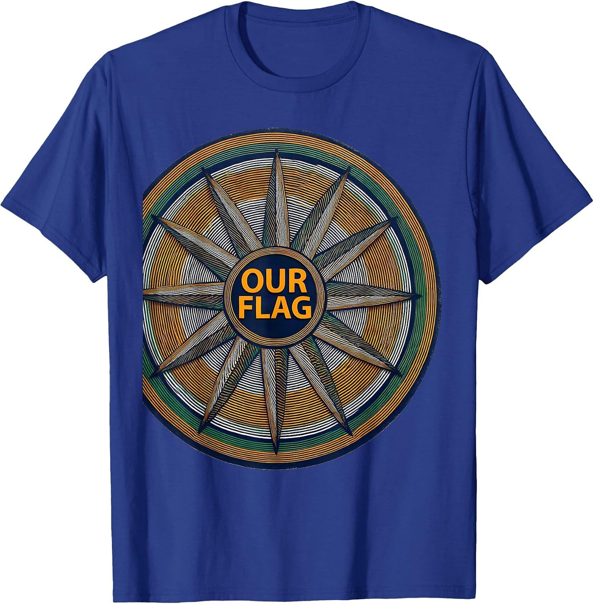 OUR FLAG Retro Patriotic Indian Independence Day T-Shirt - Royal Blue
