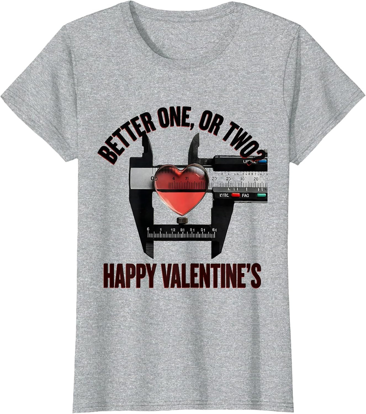 Better One, Or Two? Happy Valentine's Optometrist Eye-Care T-Shirt - Heather Grey