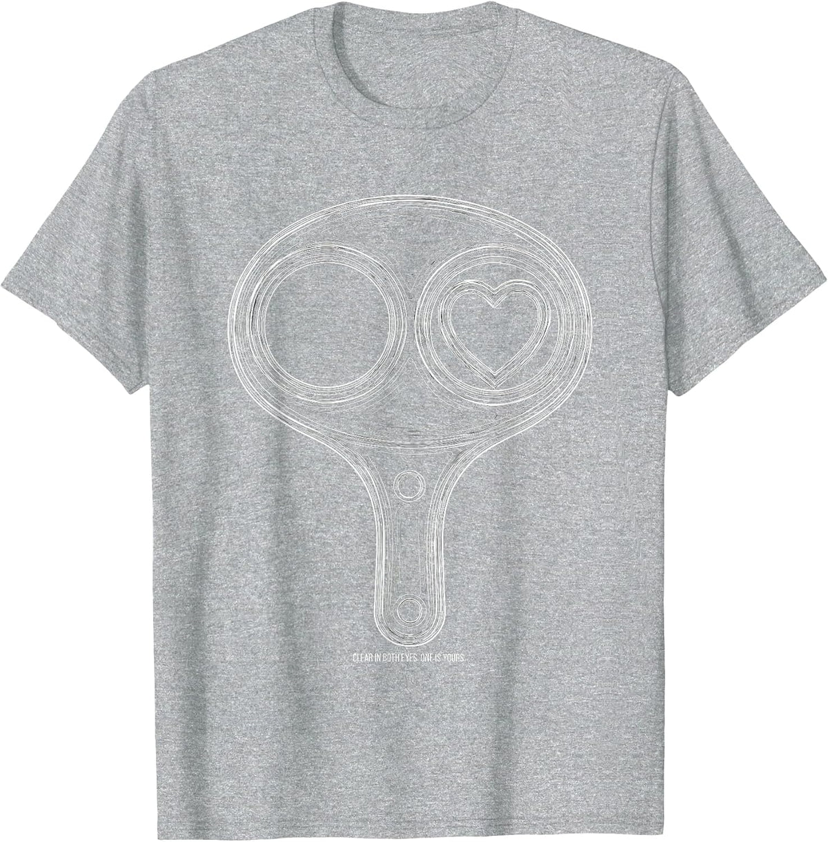 Men's Clear In Both Eyes One Is Yours Optometrist Valentine Humor T-Shirt - Heather Grey