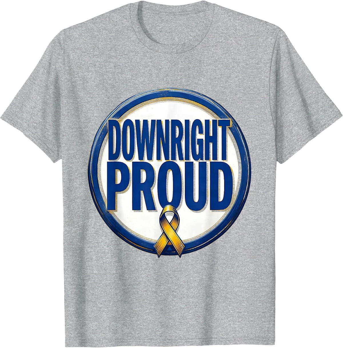 Men's Downright Proud Extra Chromosome Down Syndrome Awareness T-Shirt - Heather Grey