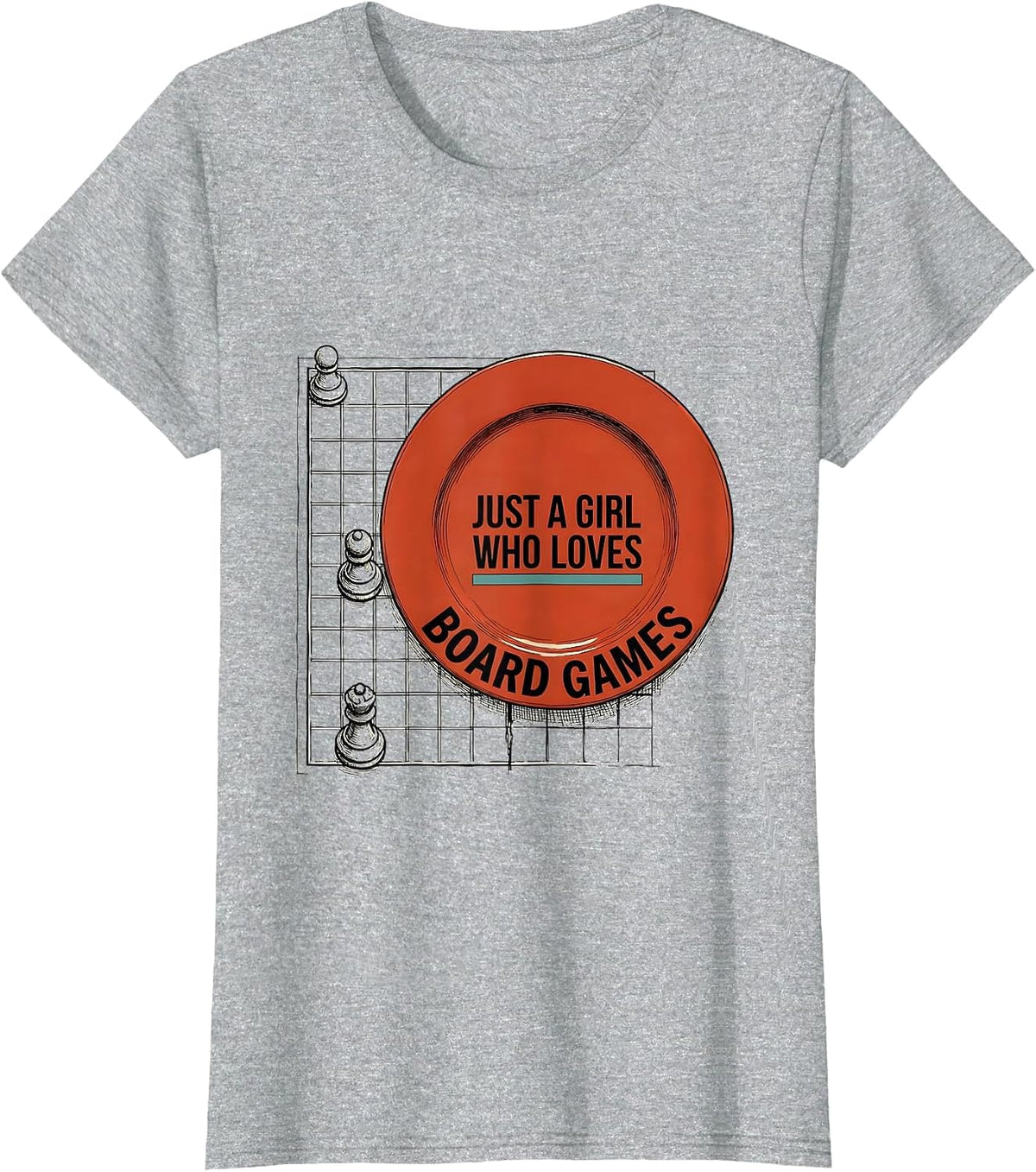 Just A Girl Who Loves Board Games Funny Fan Humor T-Shirt - Heather Grey