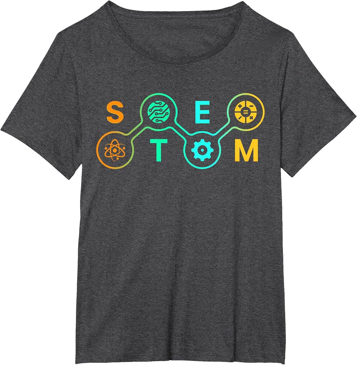 STEM Teacher Science Technology Engineering Math T-Shirt - Dark Heather Grey