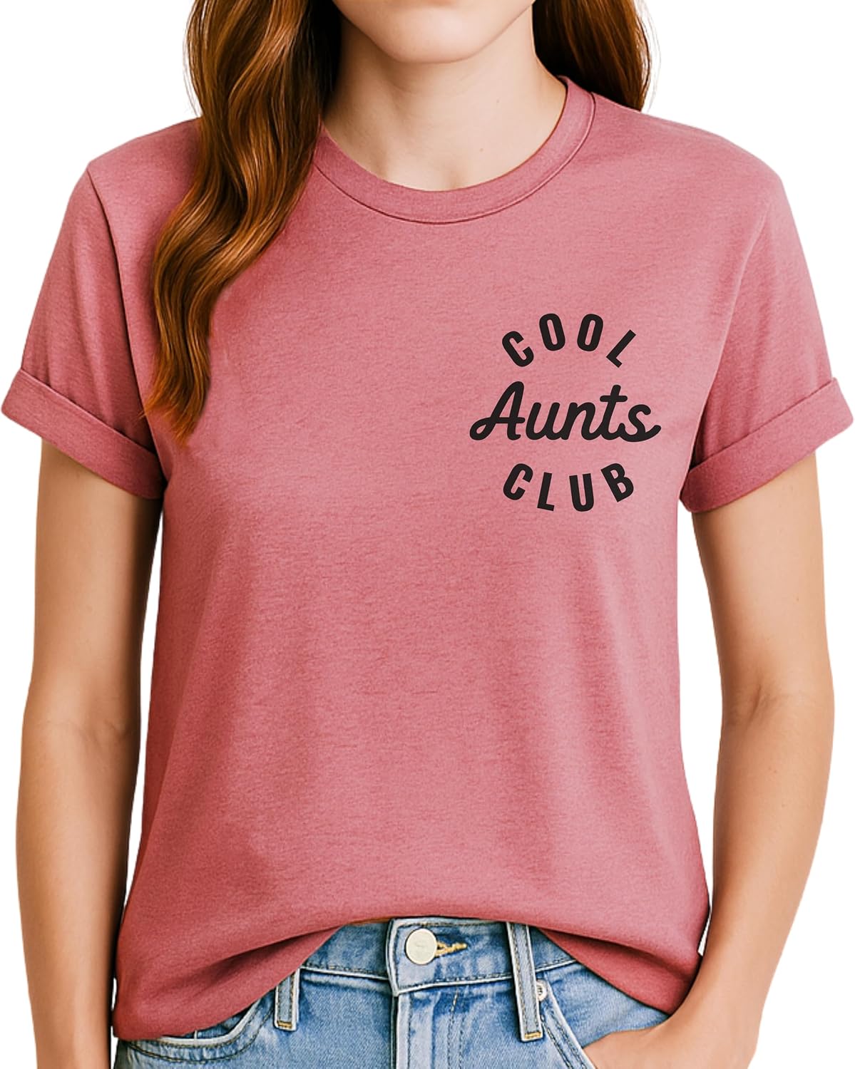 Cool Pocket Tee – Stylish Shirt for Everyday Appreciation and Celebrations - Aunt's Club Aunt - Mauve