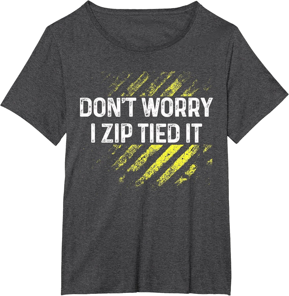 Zip Tie Tee Don't Worry I Zip Tied It, Funny Car Lover Guy T-Shirt - Dark Heather Grey