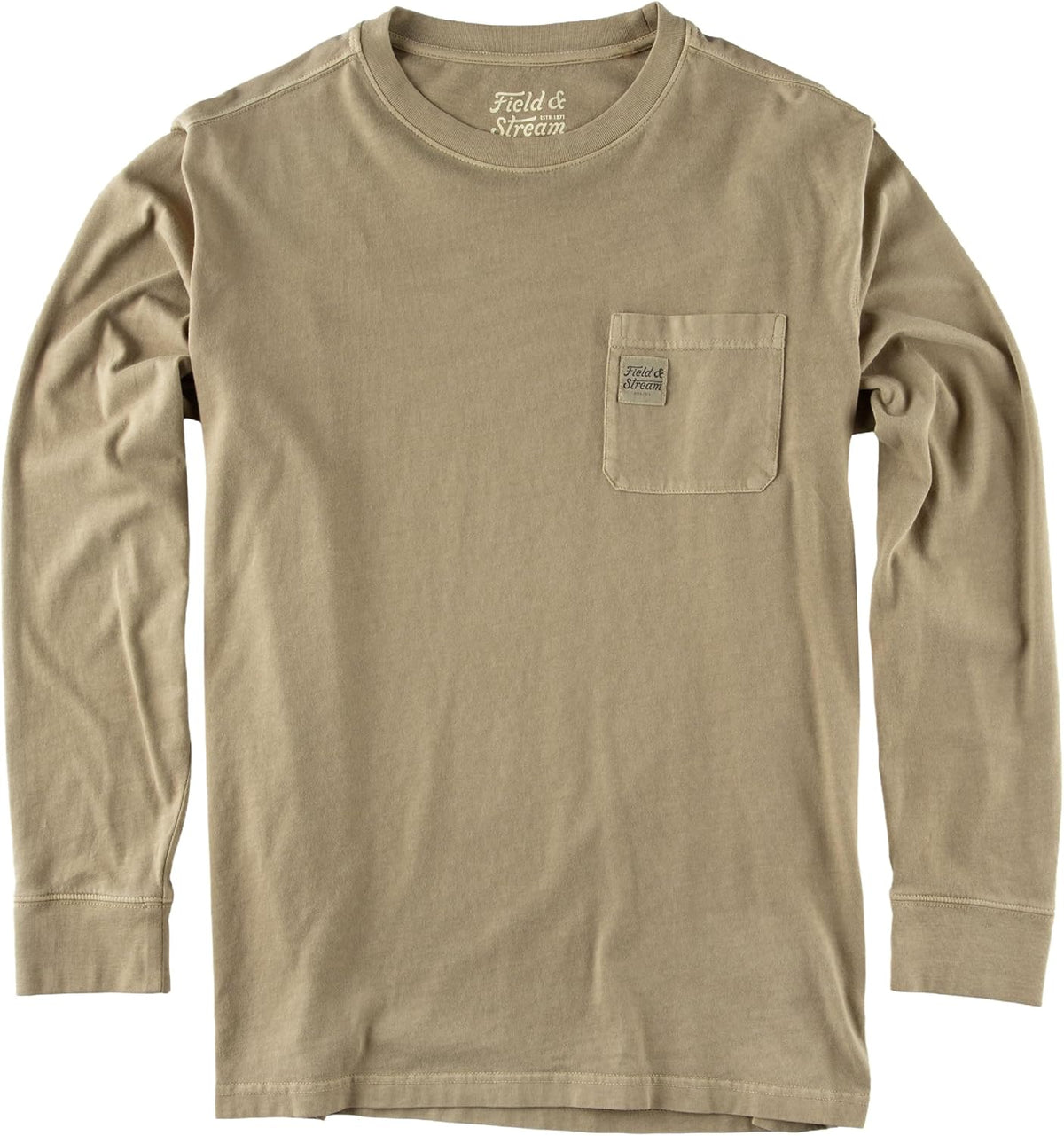 Field & Stream Men's Flush Out Long Sleeve Pocket Tee Shirt - Khaki