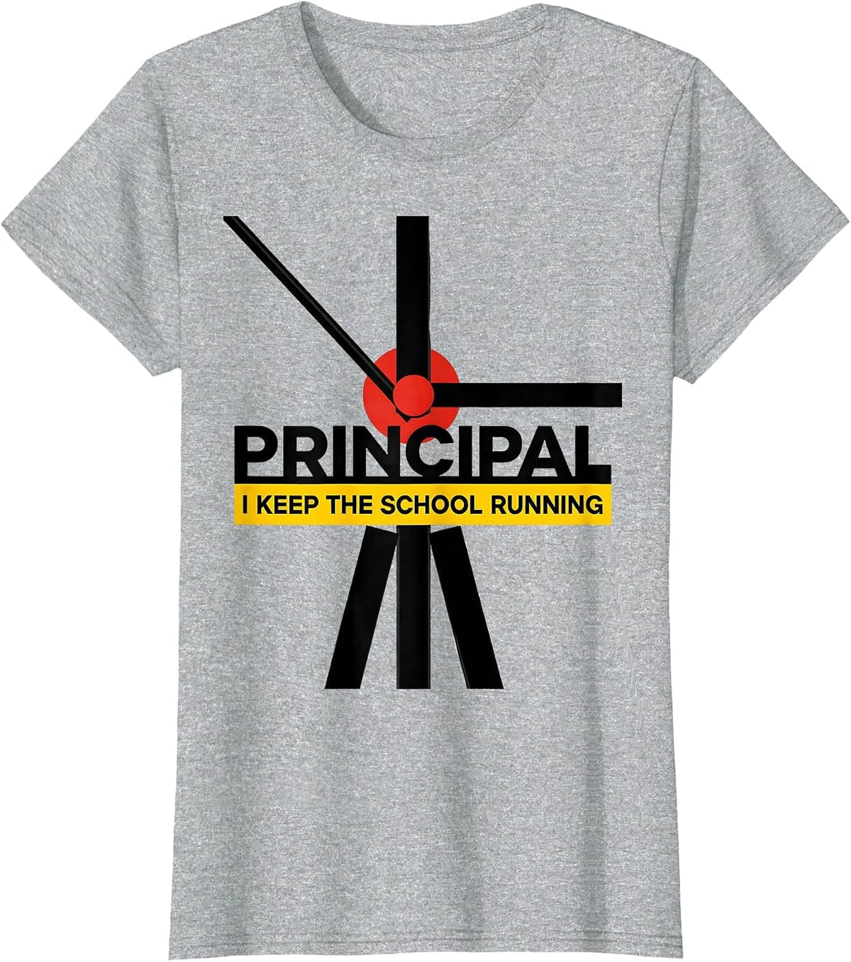 Principal I Keep The School Running Bauhaus Modernist School T-Shirt - Heather Grey