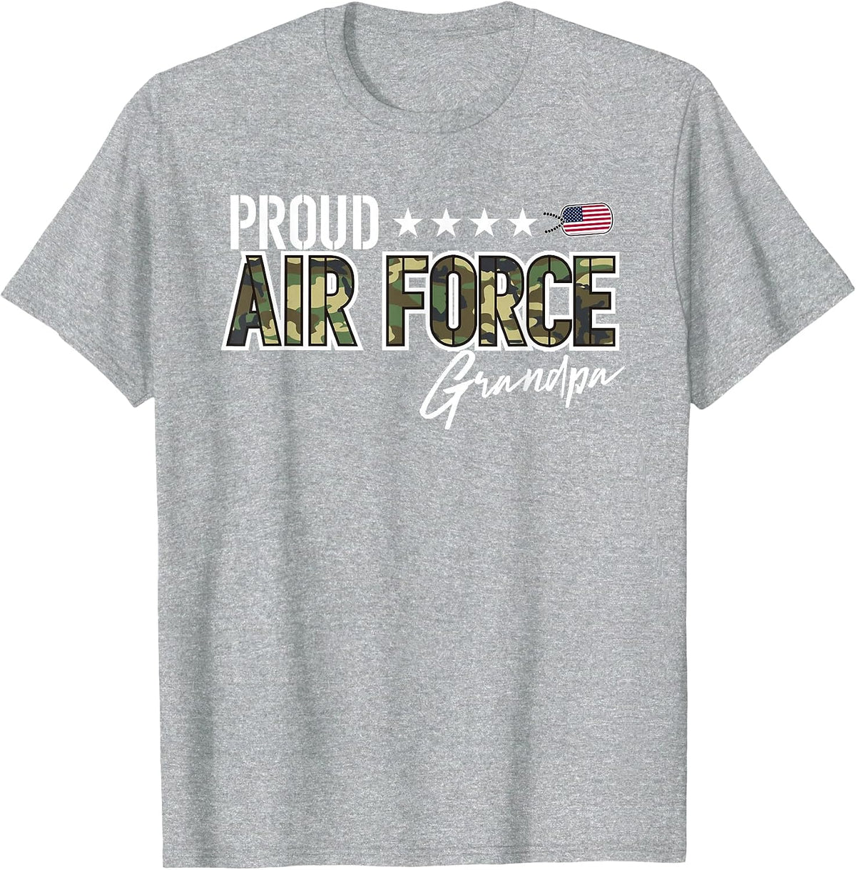 OCP Proud Air Force Grandpa T-Shirt - Heather Grey